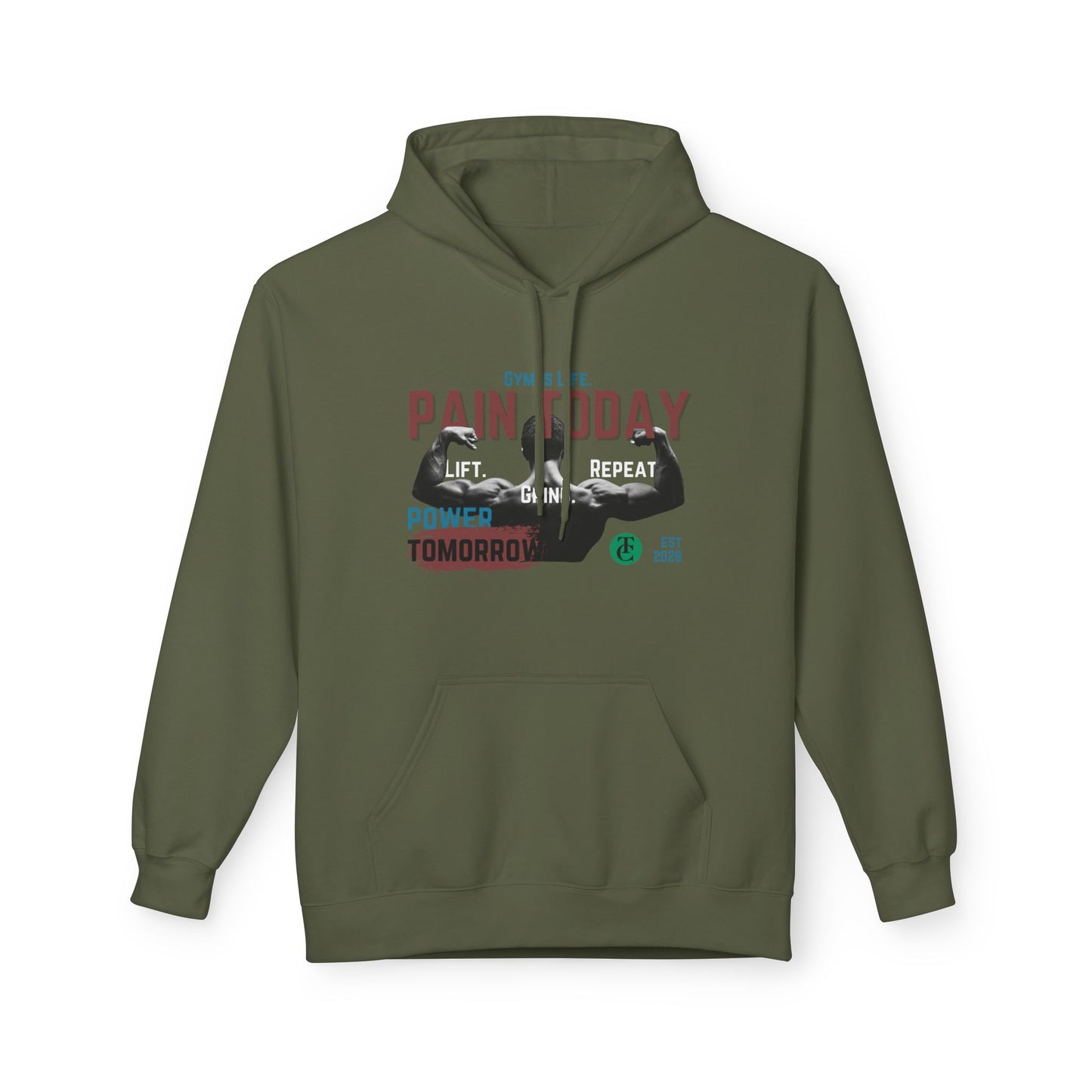 Empowering Fleece Hoodie | Gym Motivation | Pain Today, Power Tomorrow Workout Gear | Fitness Gift | Casual Wear - THE CATCH