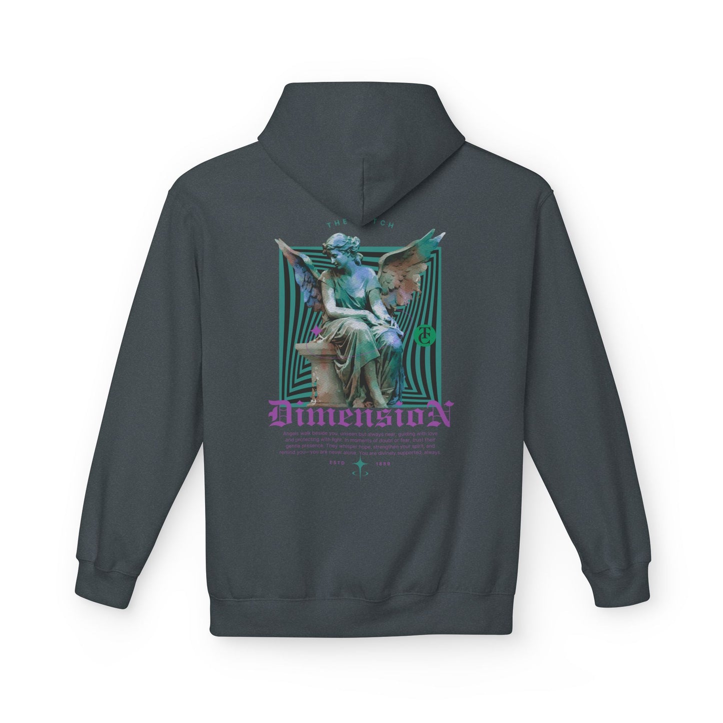 Cosmic Dimension Hoodie | Softstyle Fleece Wear, Unique Graphic Pullover, Gift for Astronomers, Casual Streetwear