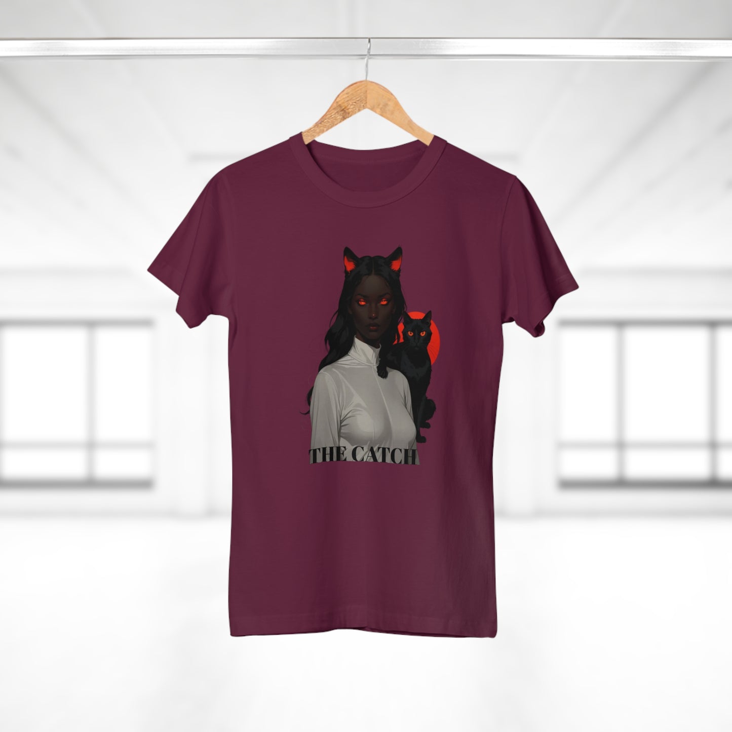 The Catch Women's T-Shirt - Stylish Cat-Themed Graphic Tee for Cat Lovers - THE CATCH