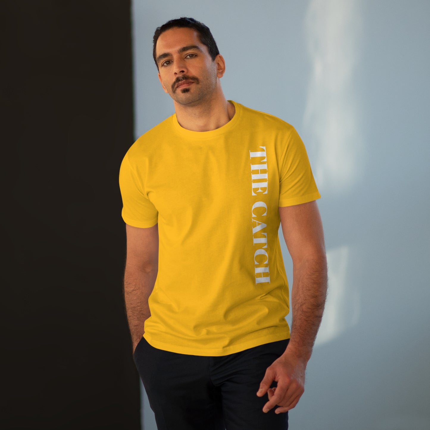 Men's Modern-Fit Tee - Stylish Casual Tee with "THE CATCH" Design