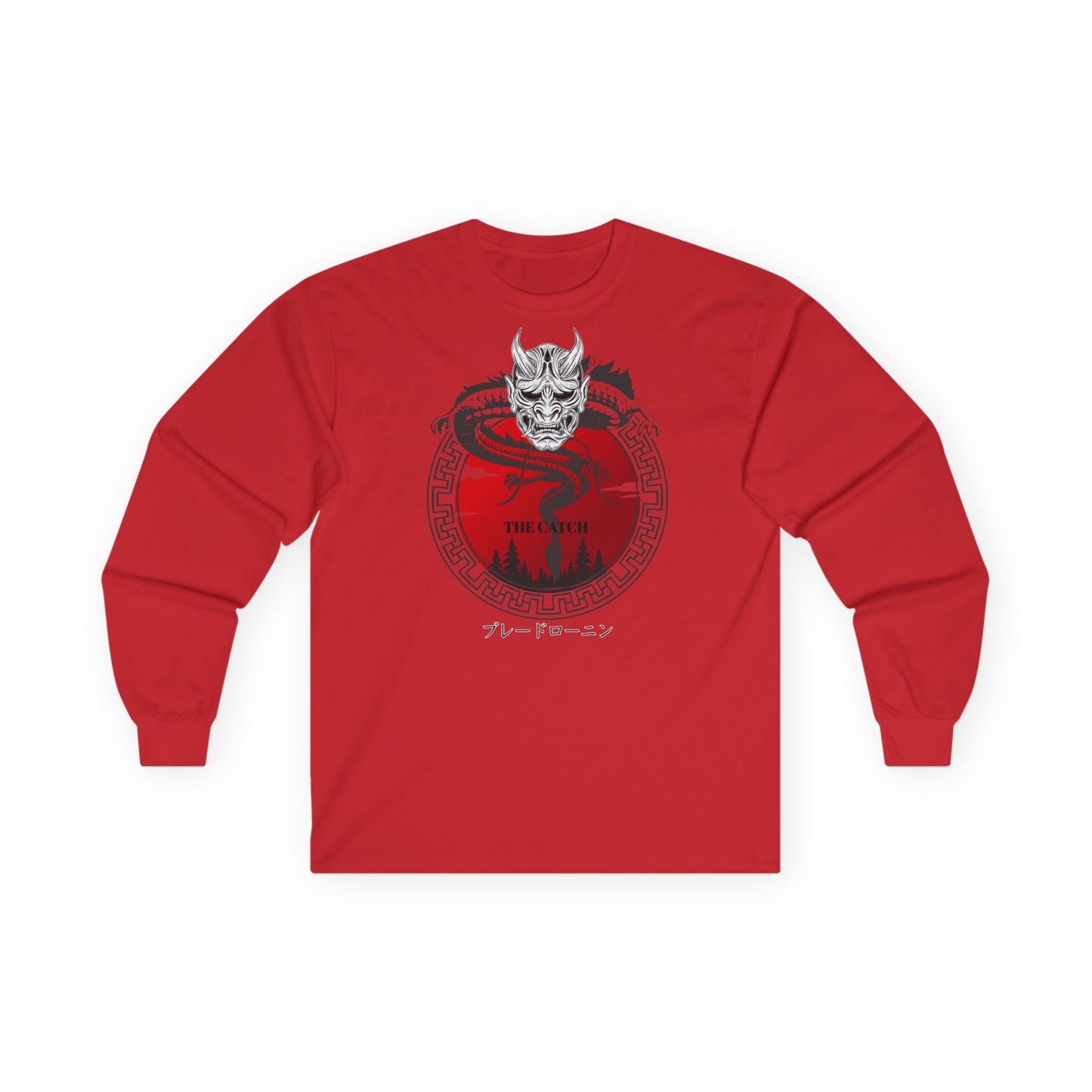 Graphic Long Sleeve Tee - Bold Asian Inspired Design