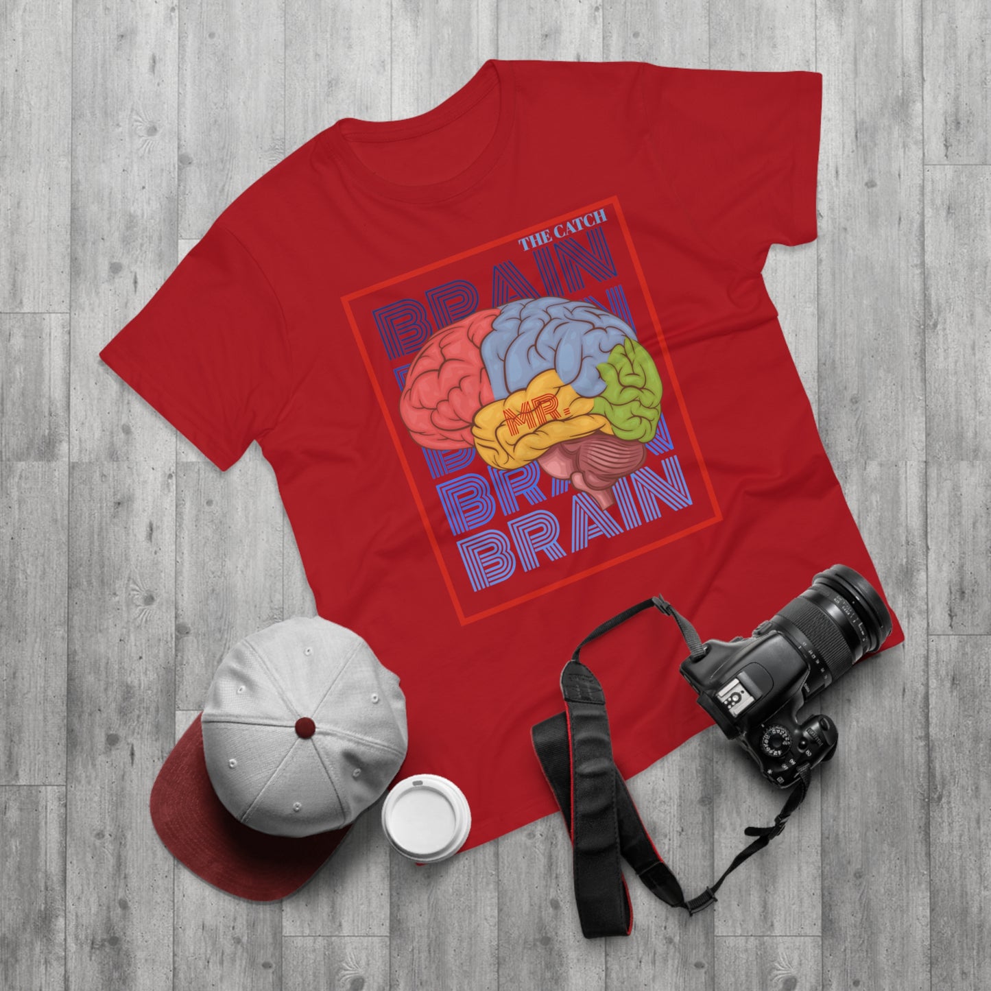 Colorful Brain Graphic T-Shirt - Unique Menswear for Science Lovers