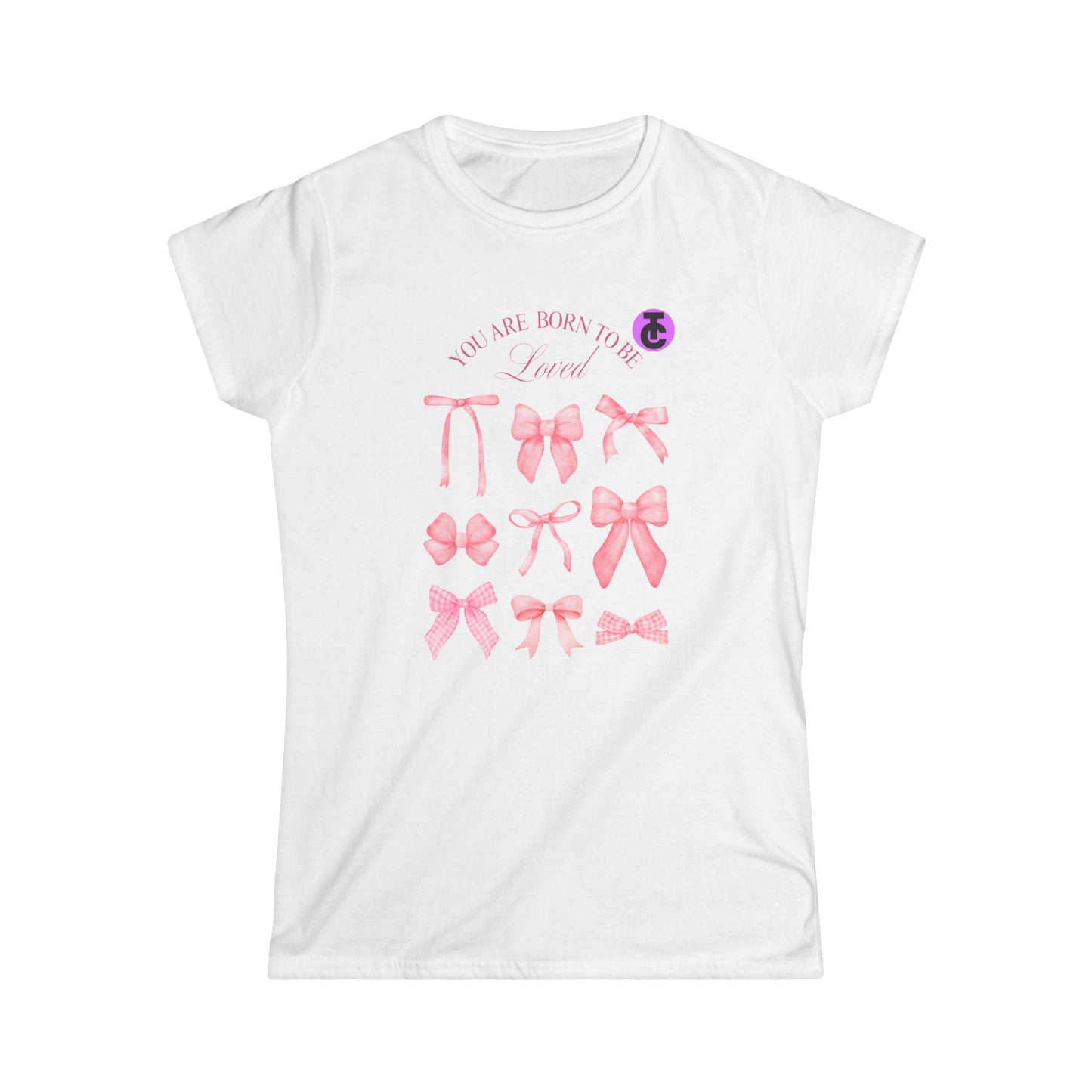 Chic Bow-Themed Women's Softstyle Tee - Perfect for Casual Days, Birthdays, and Celebrations, Birthday Gift, Cute Graphic Shirt - THE CATCH