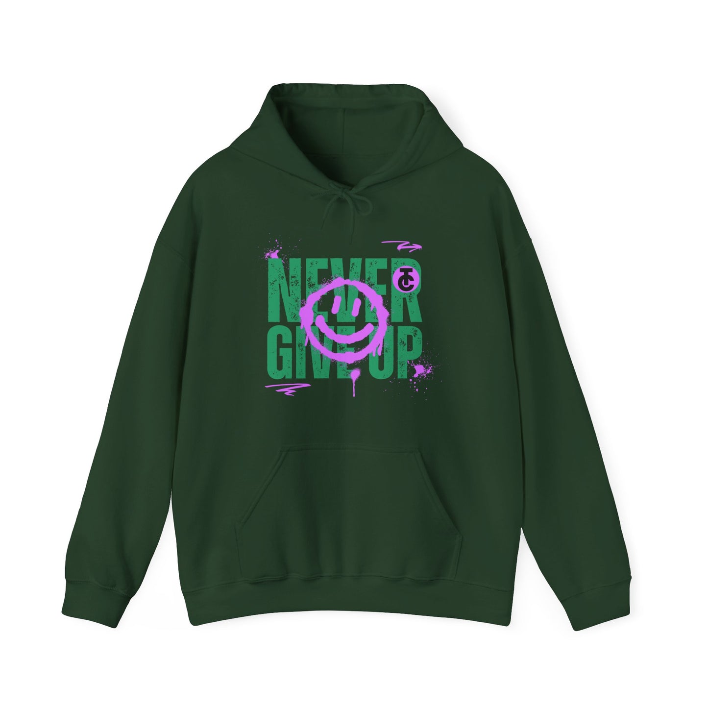 Motivational Sweatshirt - "Never Give Up" Hoodie, Cozy Gift for Friends, Inspirational Apparel, Perfect for Any Occasion - THE CATCH