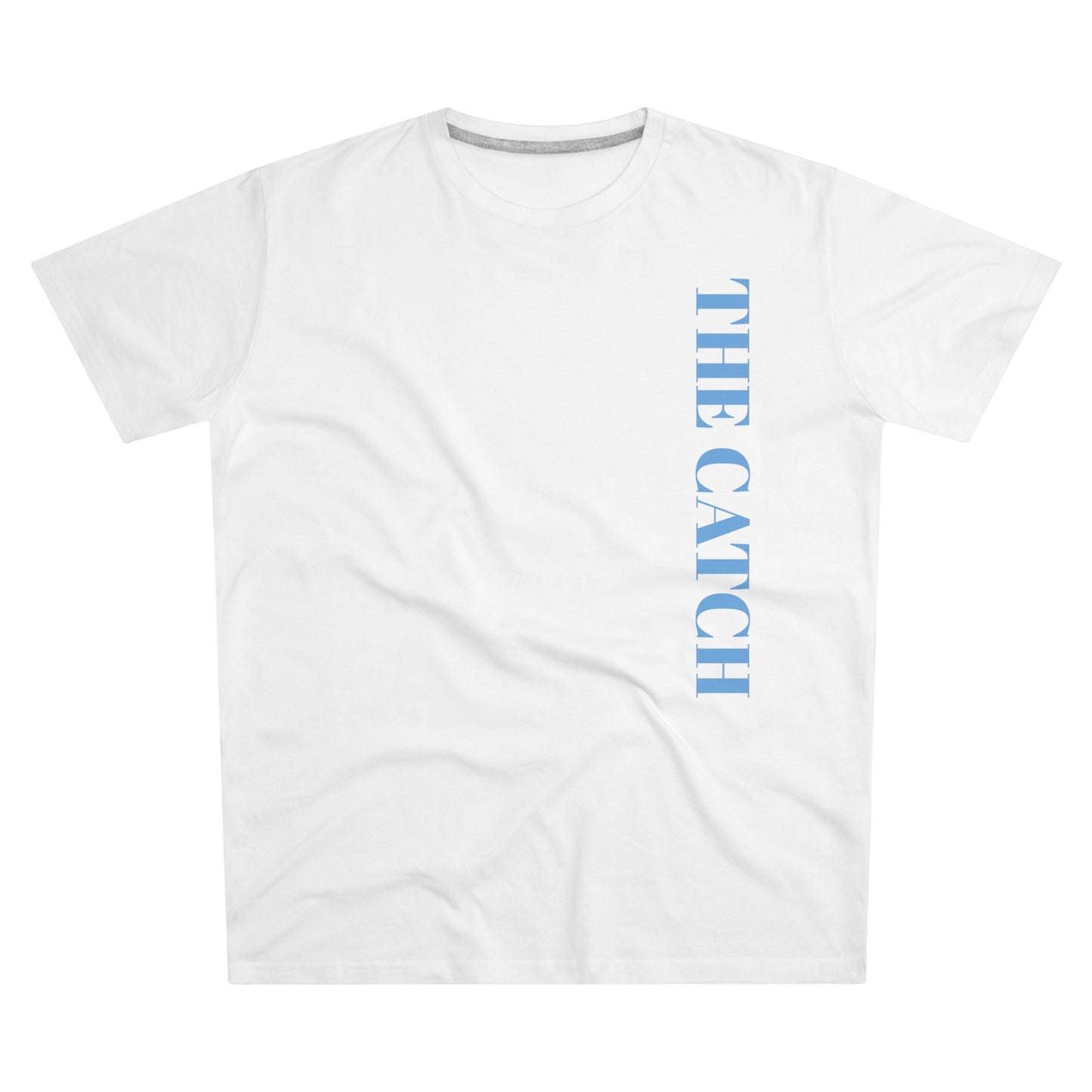 Trendy Men's Modern-fit Tee - 'The Catch' & 'Hello' Graphic Design - THE CATCH