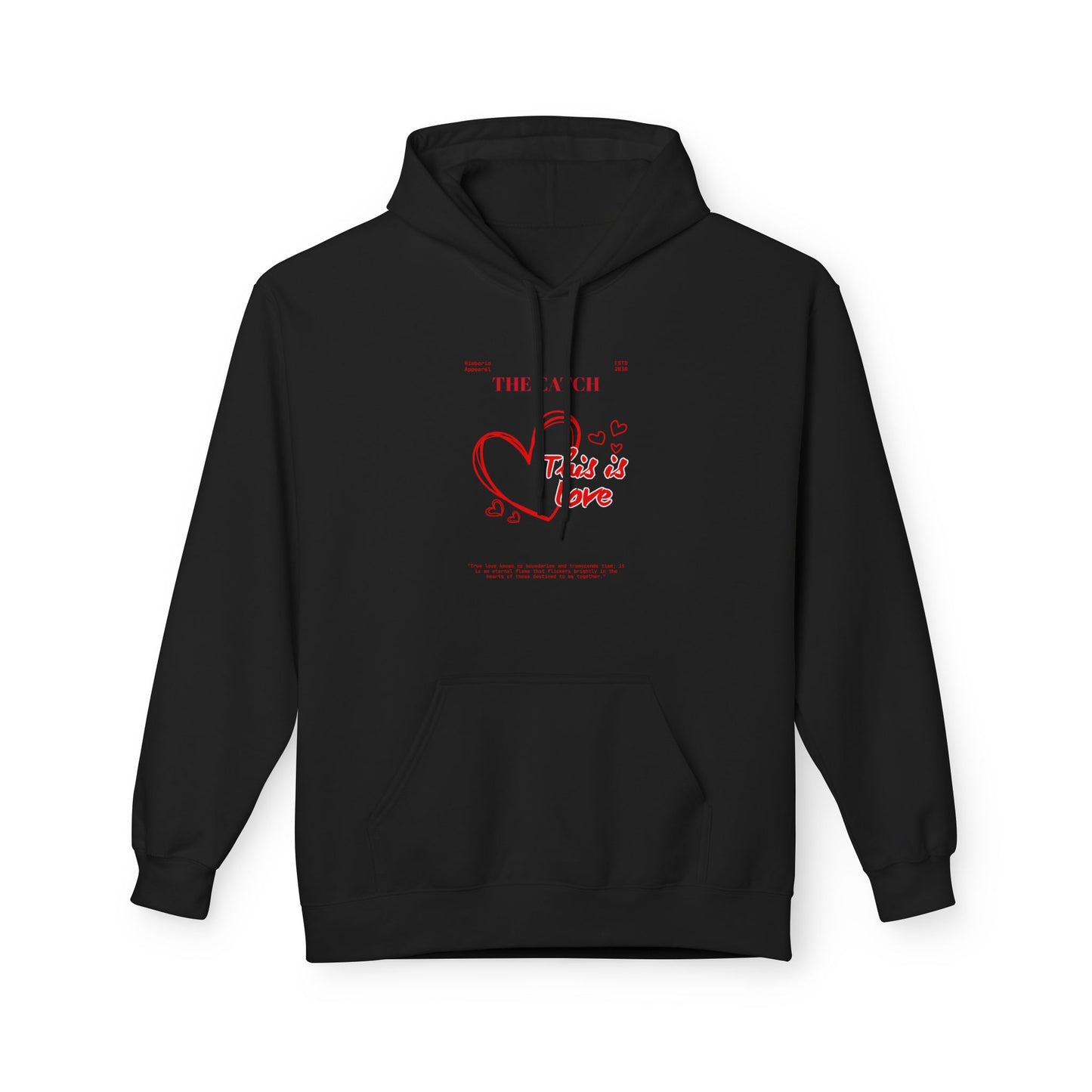 'This is Love' Fleece Hoodie - Perfect for Valentine's Day & Cozy Days