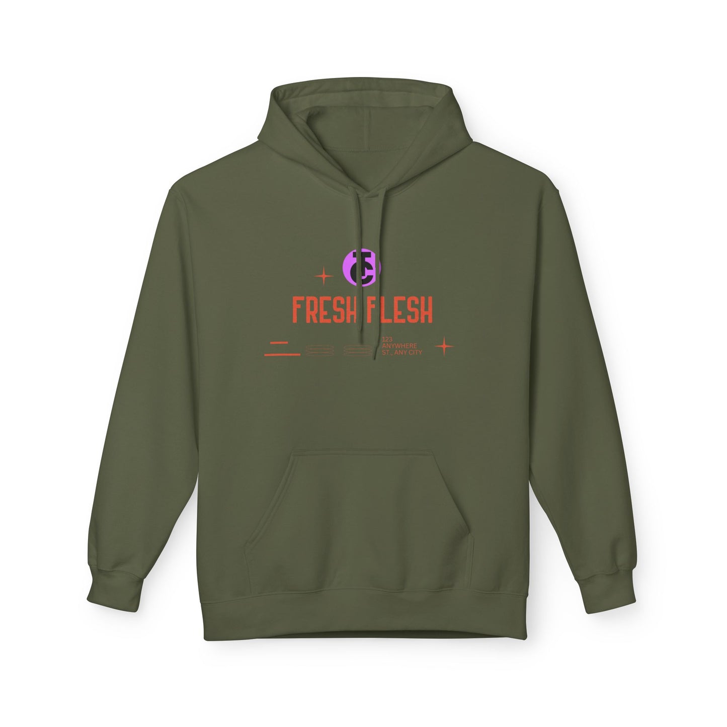 Fresh Flesh Graphic Hoodie for Trendsetters Midweight Fleece Sweatshirt - THE CATCH