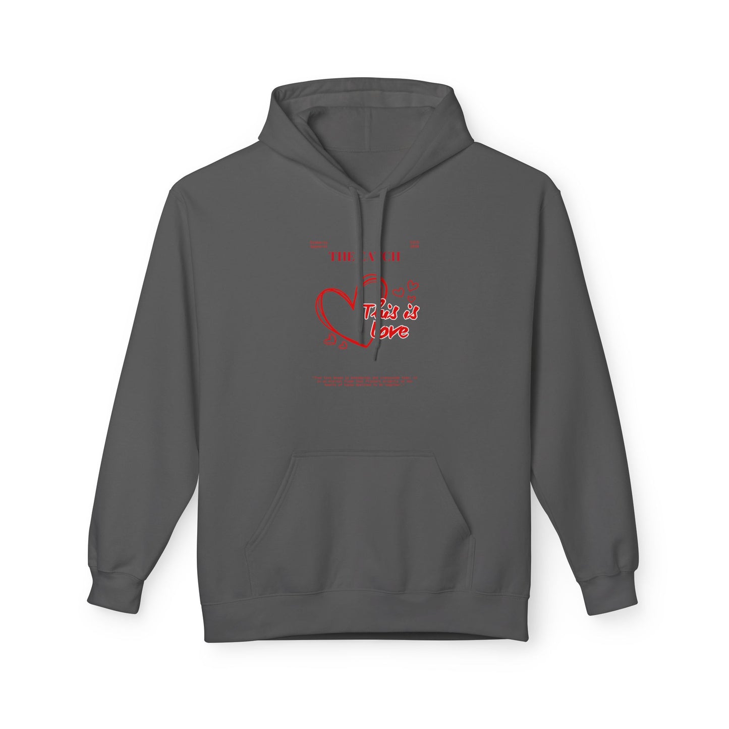 'This is Love' Fleece Hoodie - Perfect for Valentine's Day & Cozy Days