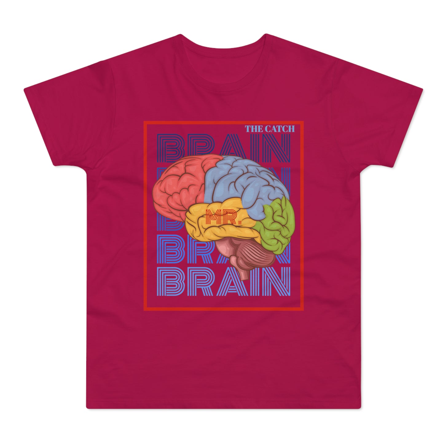 Colorful Brain Graphic T-Shirt - Unique Menswear for Science Lovers