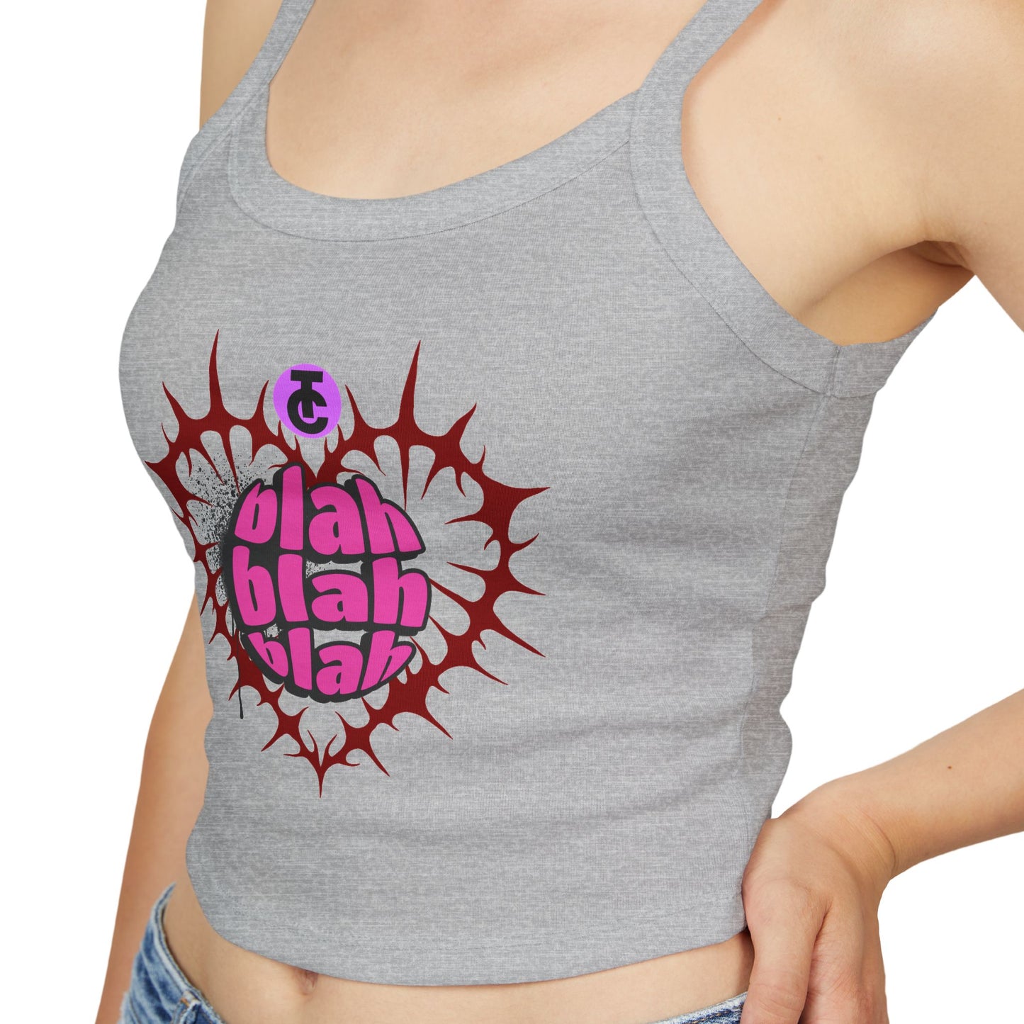 Bold Graphic Spaghetti Strap Tank Top, Summer Top, Festival Wear, Casual Chic, Heart Design, Edgy Tank, Gift Idea - THE CATCH