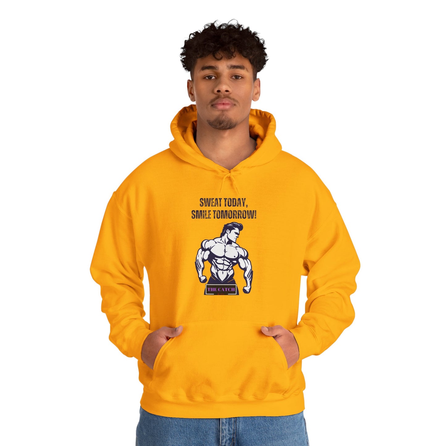 Motivational Fitness Hoodie - Sweat Today, Smile Tomorrow! Gym Wear, Workout Motivation, Casual Sweatshirt - THE CATCH