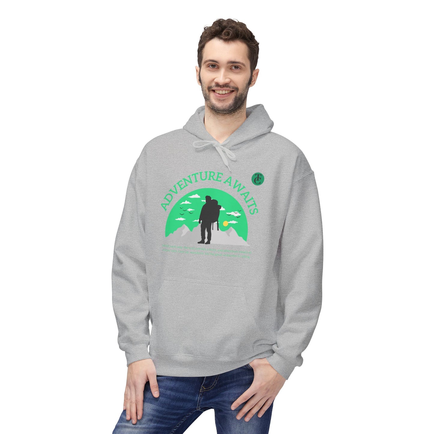 Adventure Awaits Fleece Hoodie – Cozy Travel & Outdoor Gear