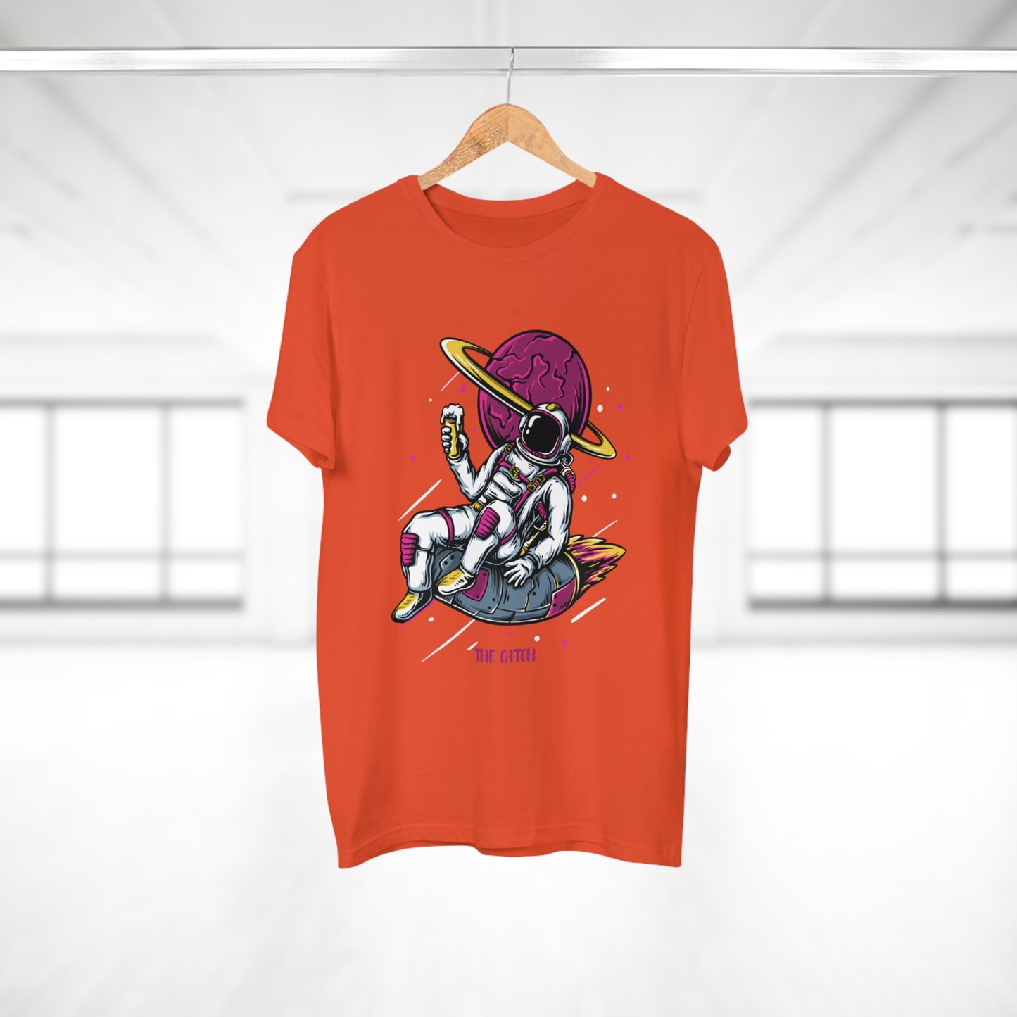 Cosmic Adventure Men's T-Shirt - Retro Astronaut Design