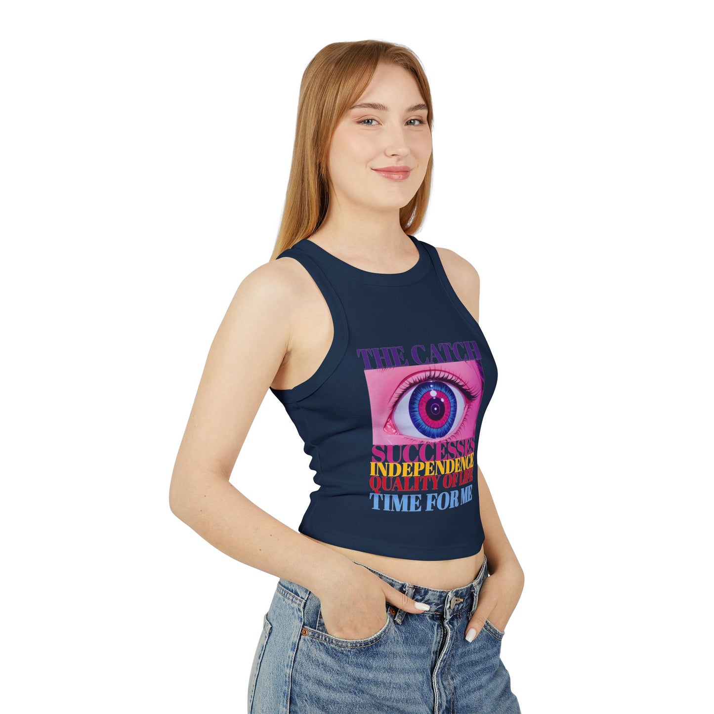 Women's Micro Rib Racer Tank Top - THE CATCH