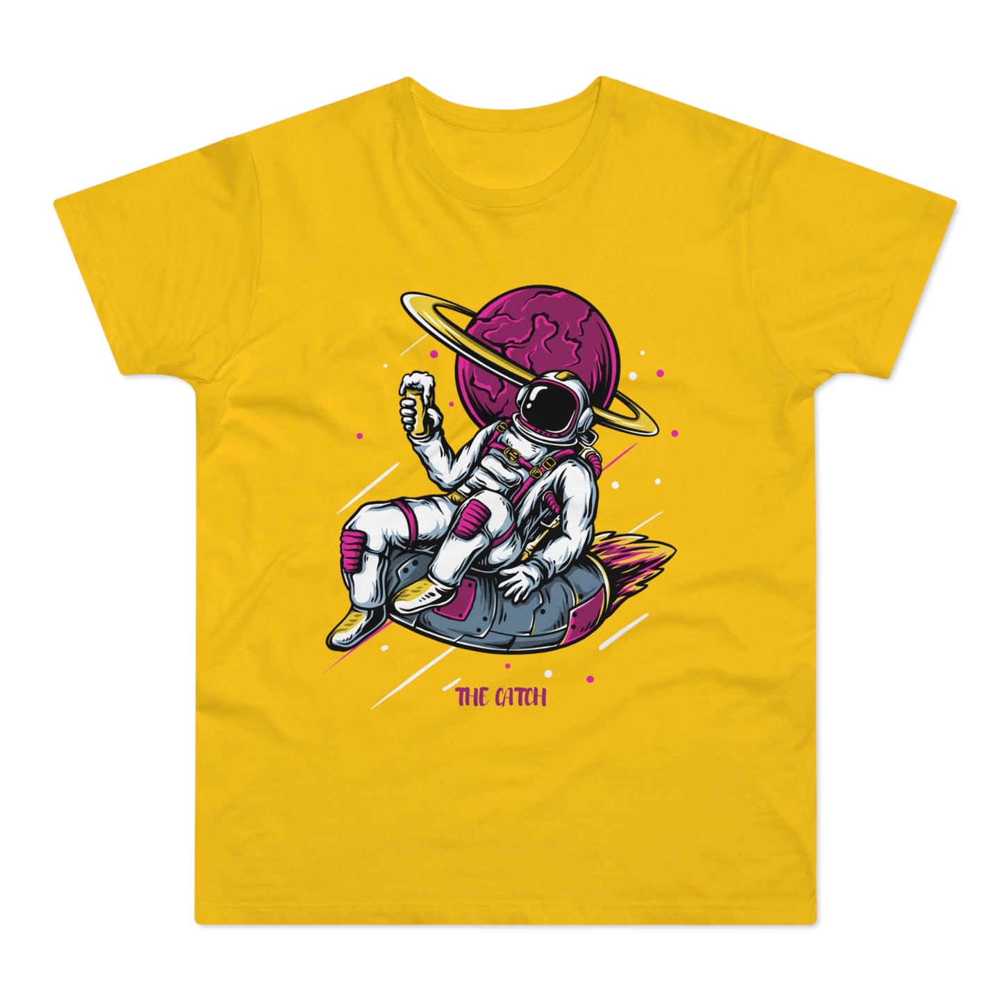 Cosmic Adventure Men's T-Shirt - Retro Astronaut Design