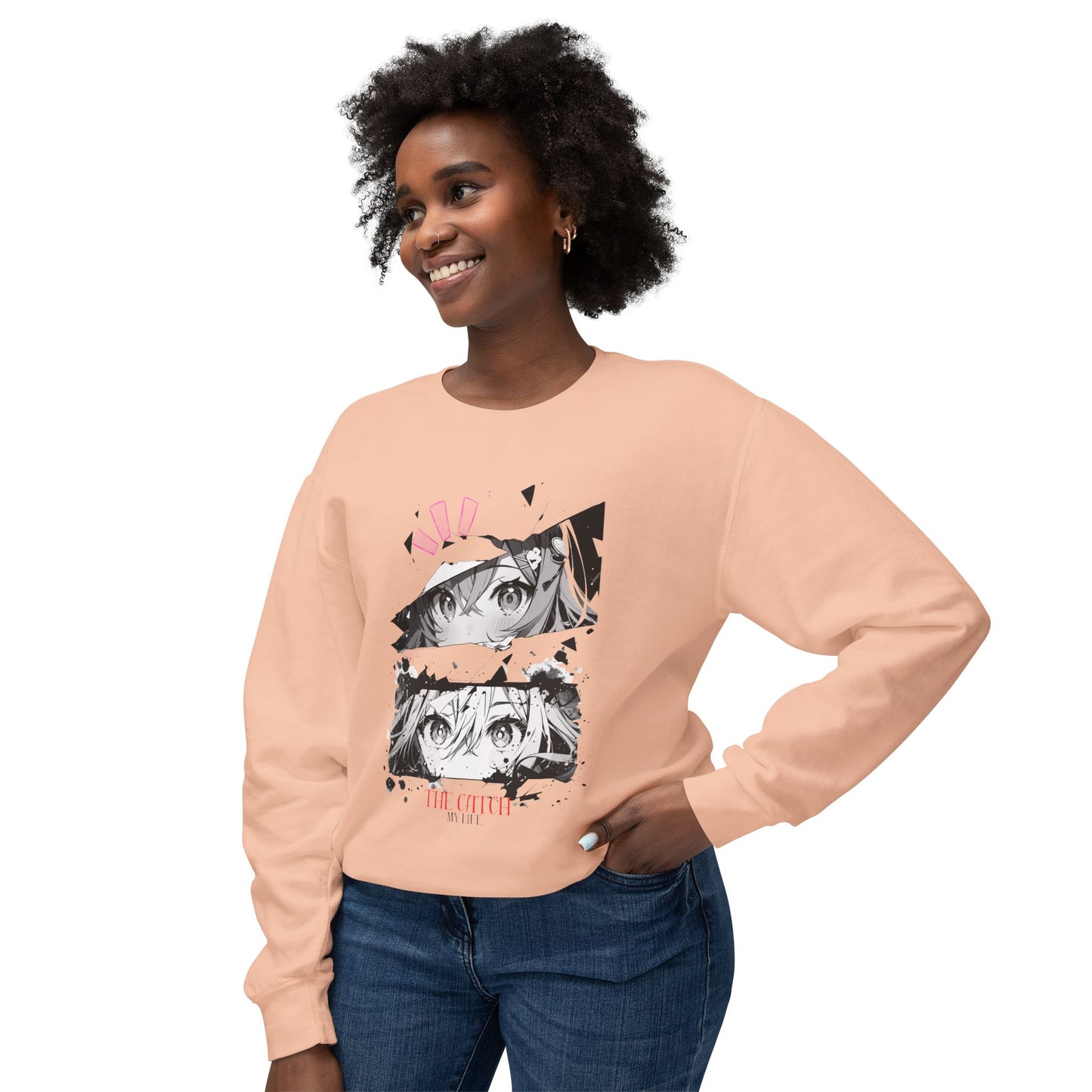 Anime Graphic Women's Lightweight Crewneck Sweatshirt - Perfect Gift for Fans