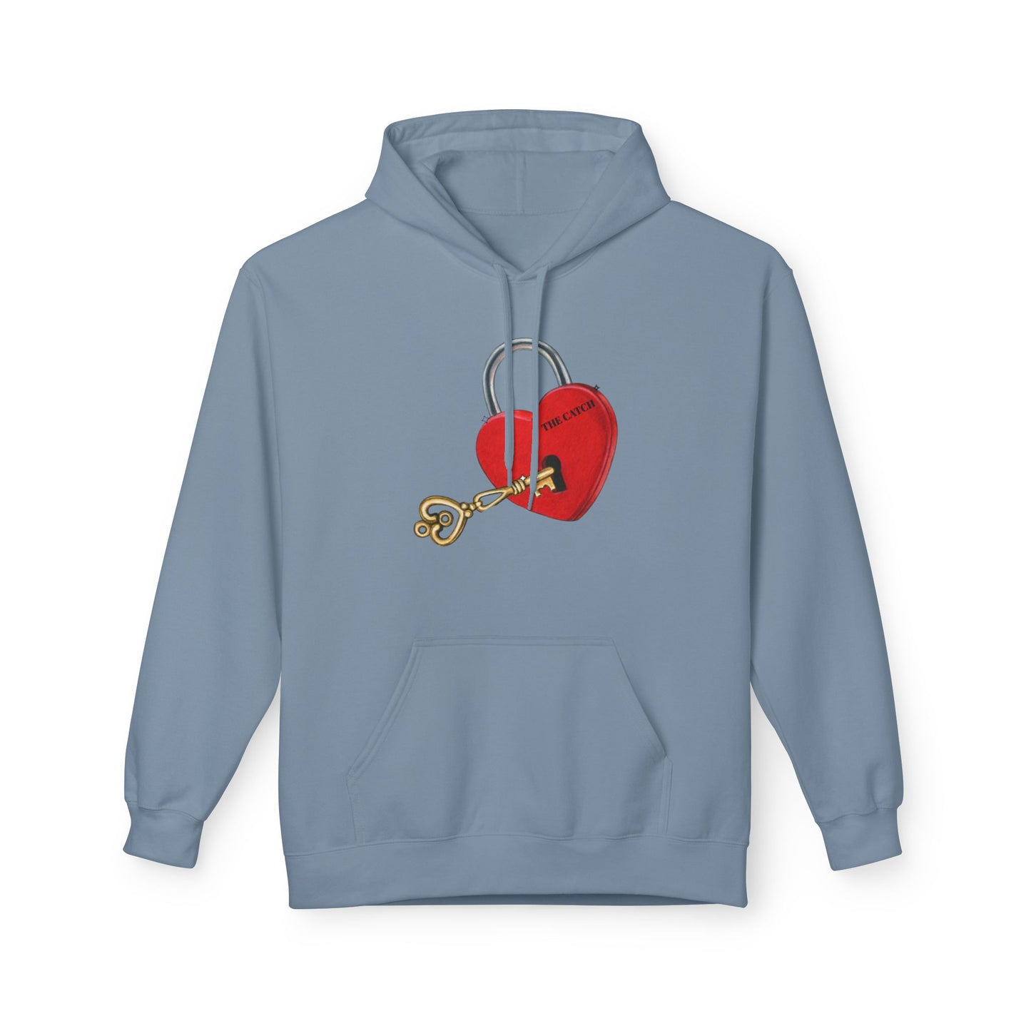 Heart Lock & Key Fleece Hoodie - Cozy Valentine’s Day Gift - THE CATCH
