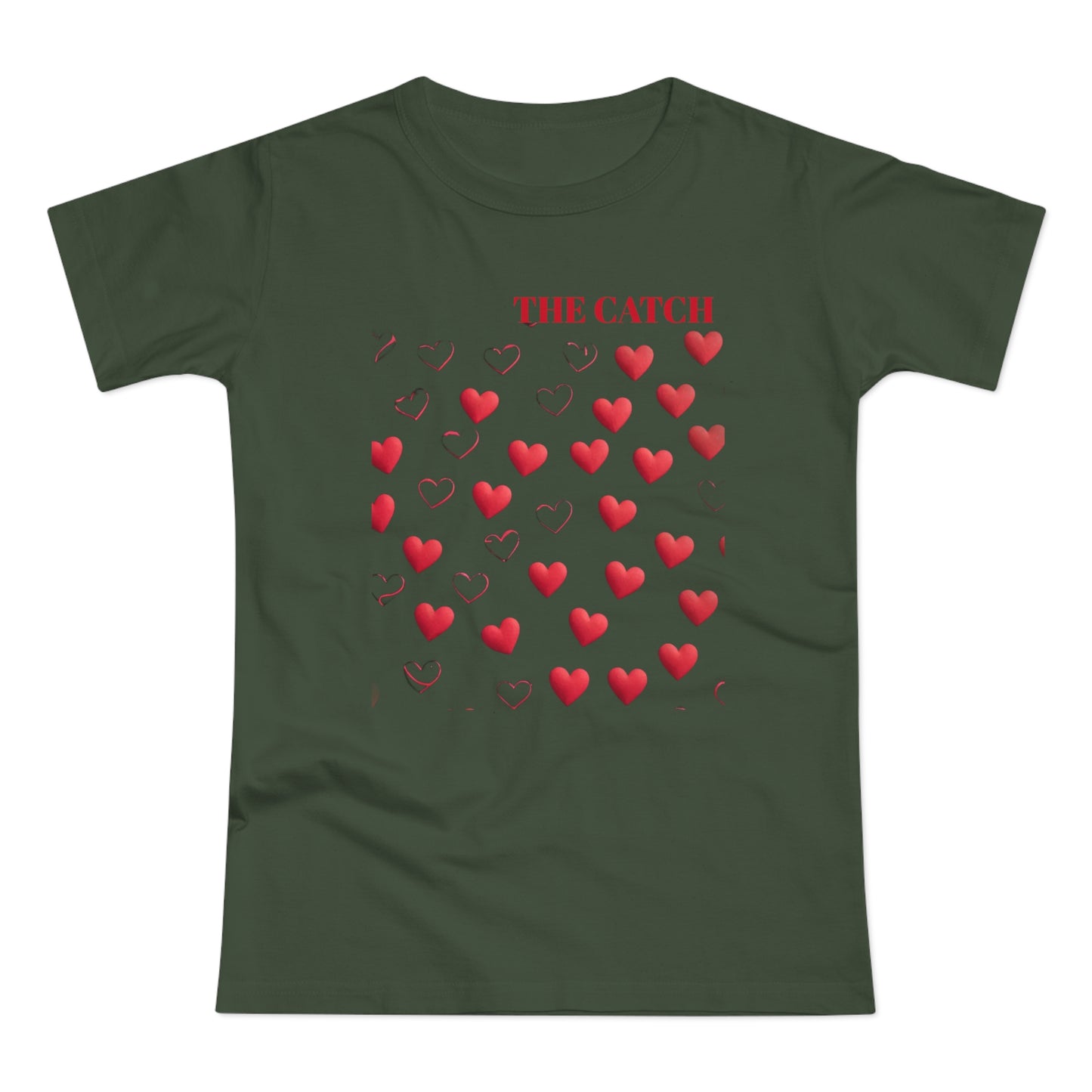 Romantic Hearts Women's T-Shirt - 'The Catch' Design - THE CATCH