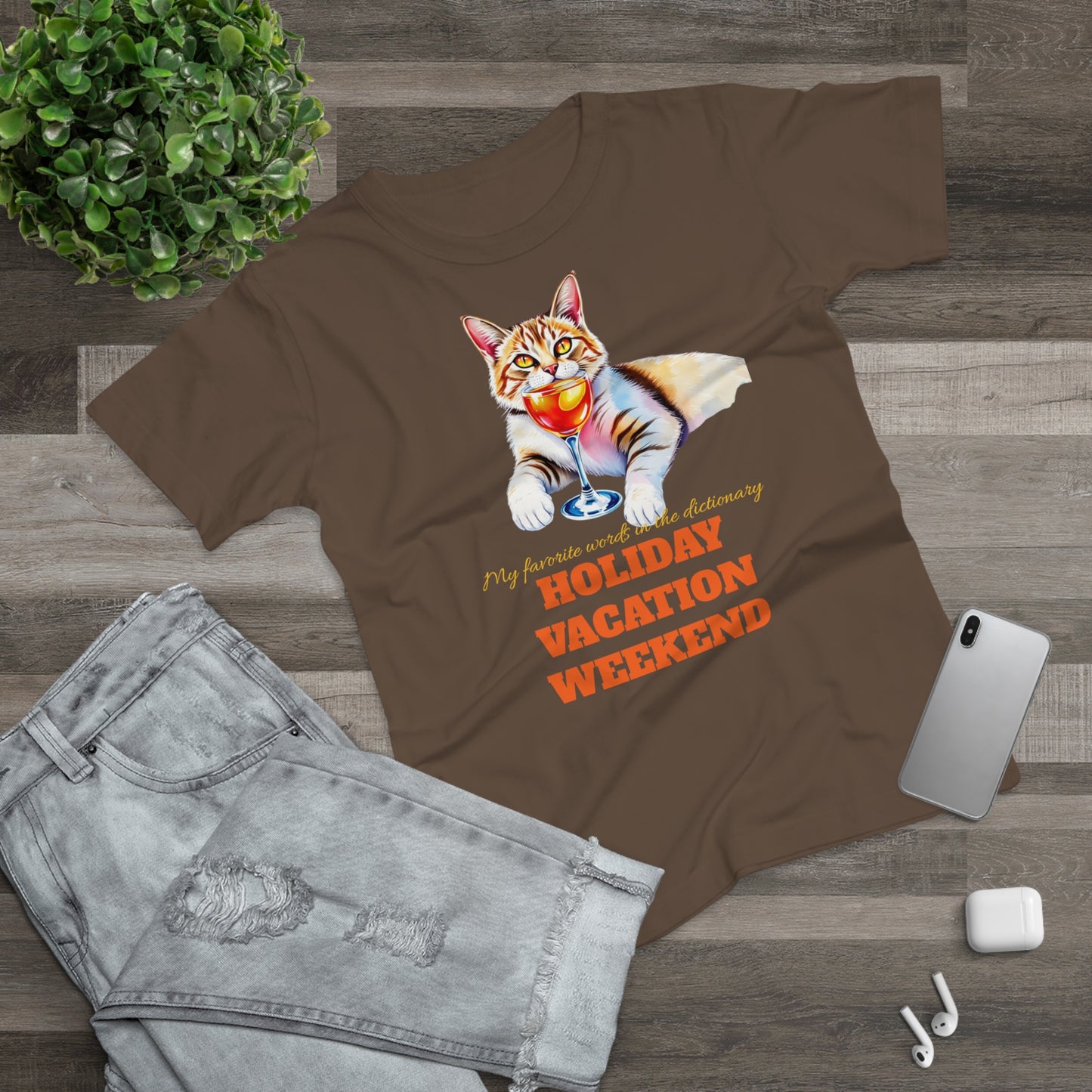 Cat Lover's Holiday Vacation T-Shirt