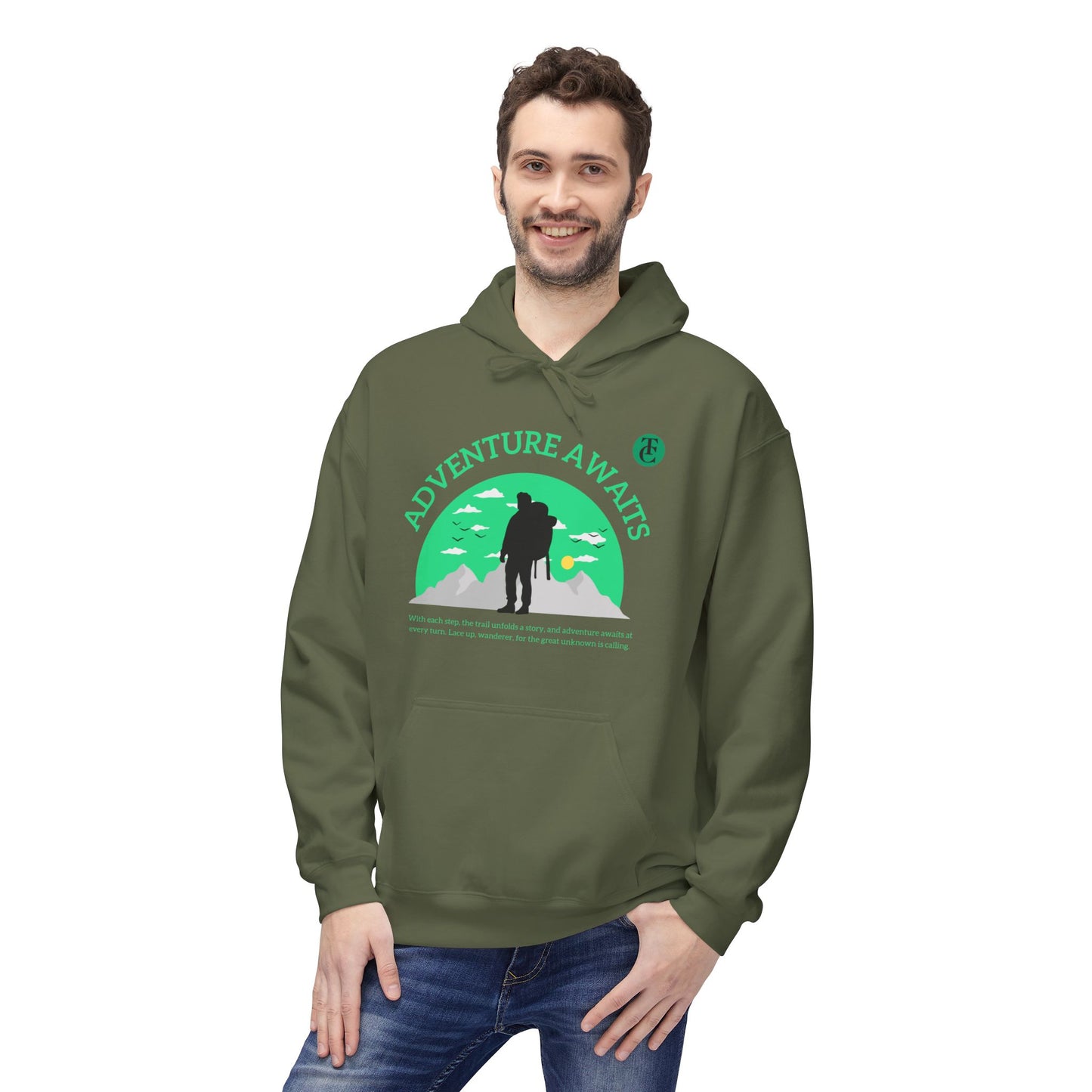 Adventure Awaits Fleece Hoodie – Cozy Travel & Outdoor Gear
