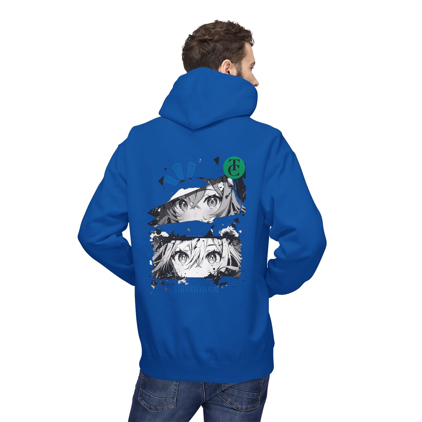 Midweight Fleece Hoodie with Eye-Catching Graphic Design
