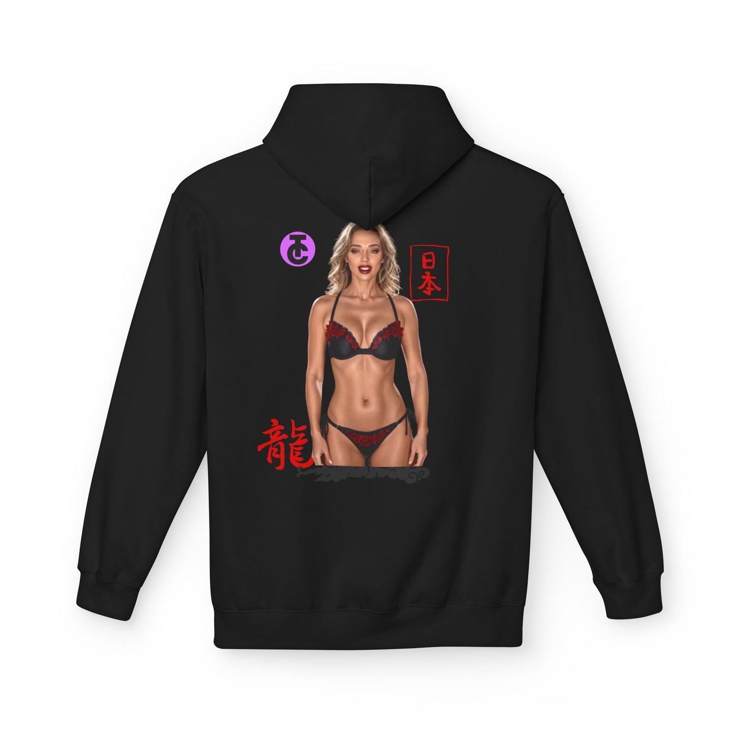 Midweight Softstyle Fleece Hoodie - Vibrant Japanese-Inspired Design - THE CATCH