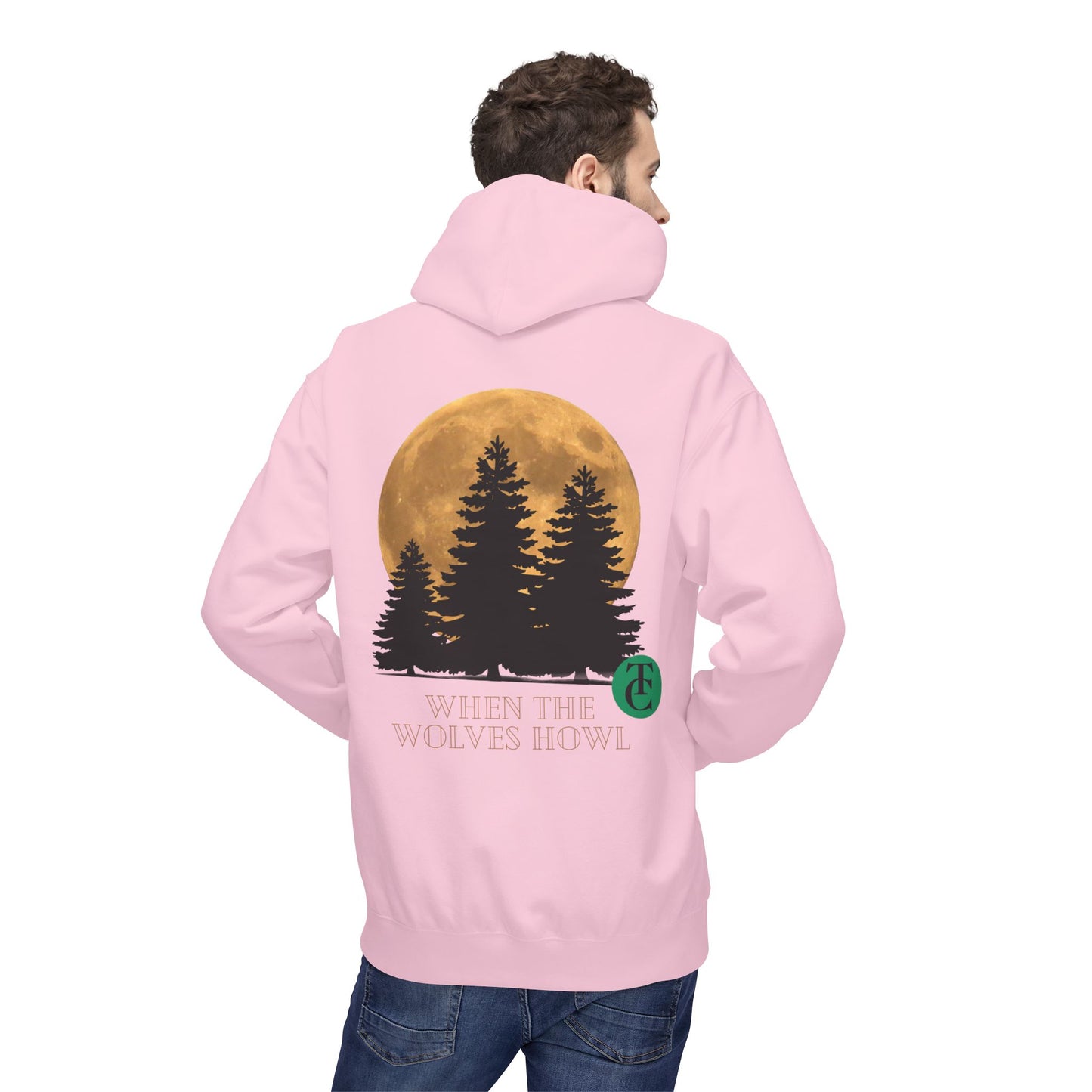 Midweight Softstyle Fleece Hoodie - 'When the Wolves Howl' Design