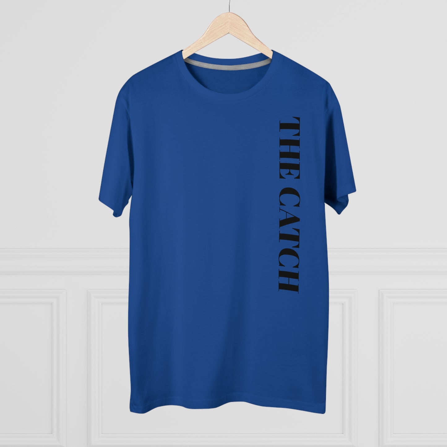 Urban Fashion Men's Modern-fit Tee - 'THE CATCH' Graphic Shirt for Trendsetters