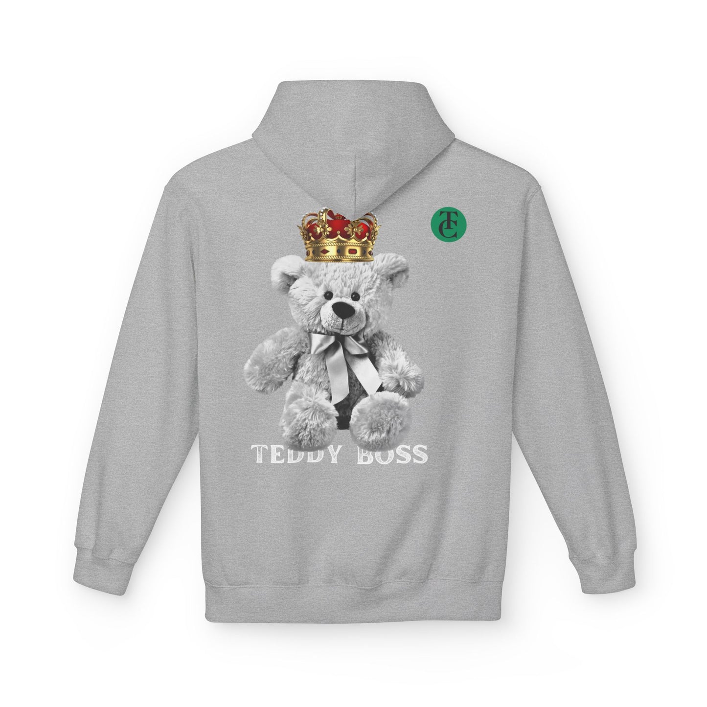 Teddy Boss Hoodie: Midweight Softstyle Fleece with Crowned Bear Design - THE CATCH
