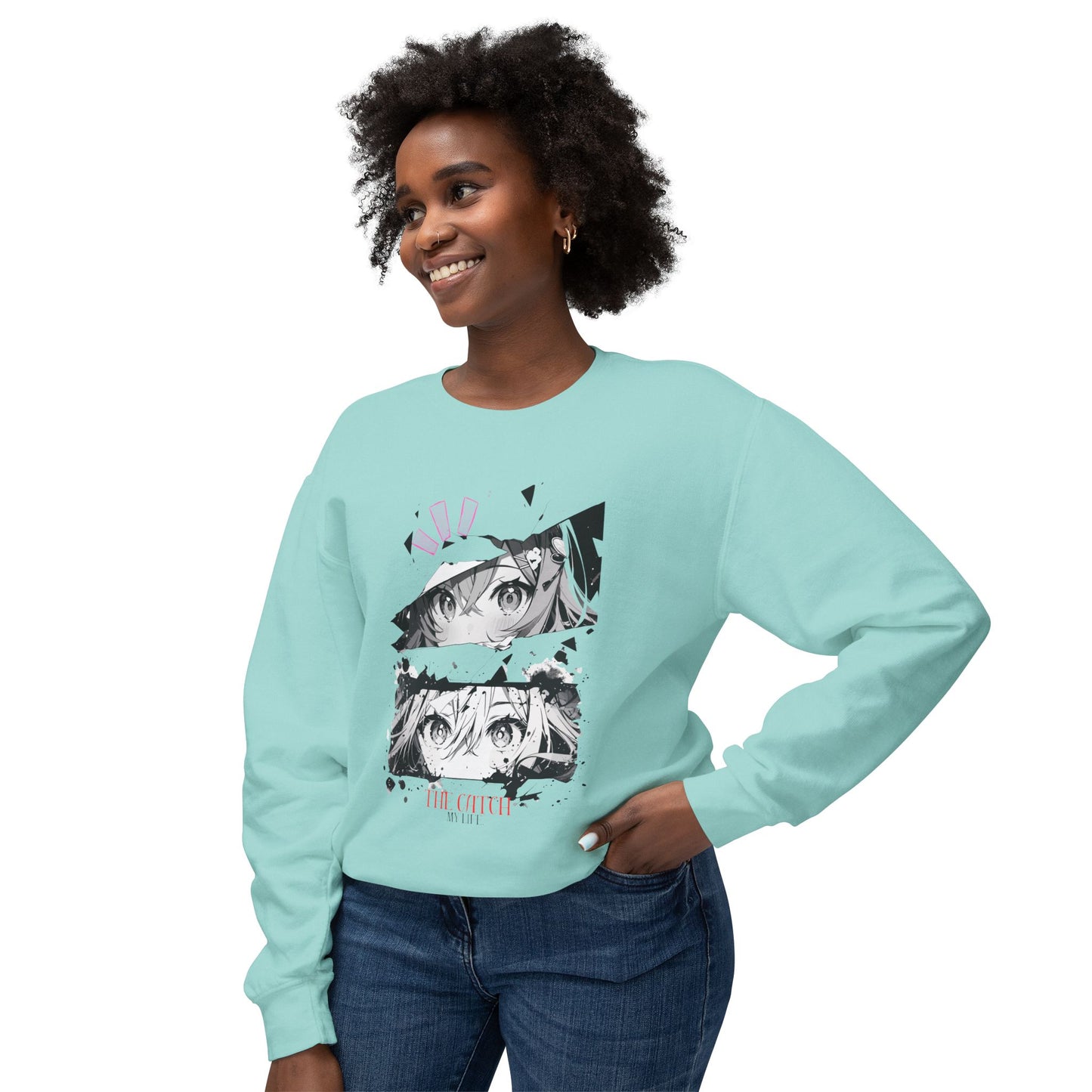 Anime Graphic Women's Lightweight Crewneck Sweatshirt - Perfect Gift for Fans