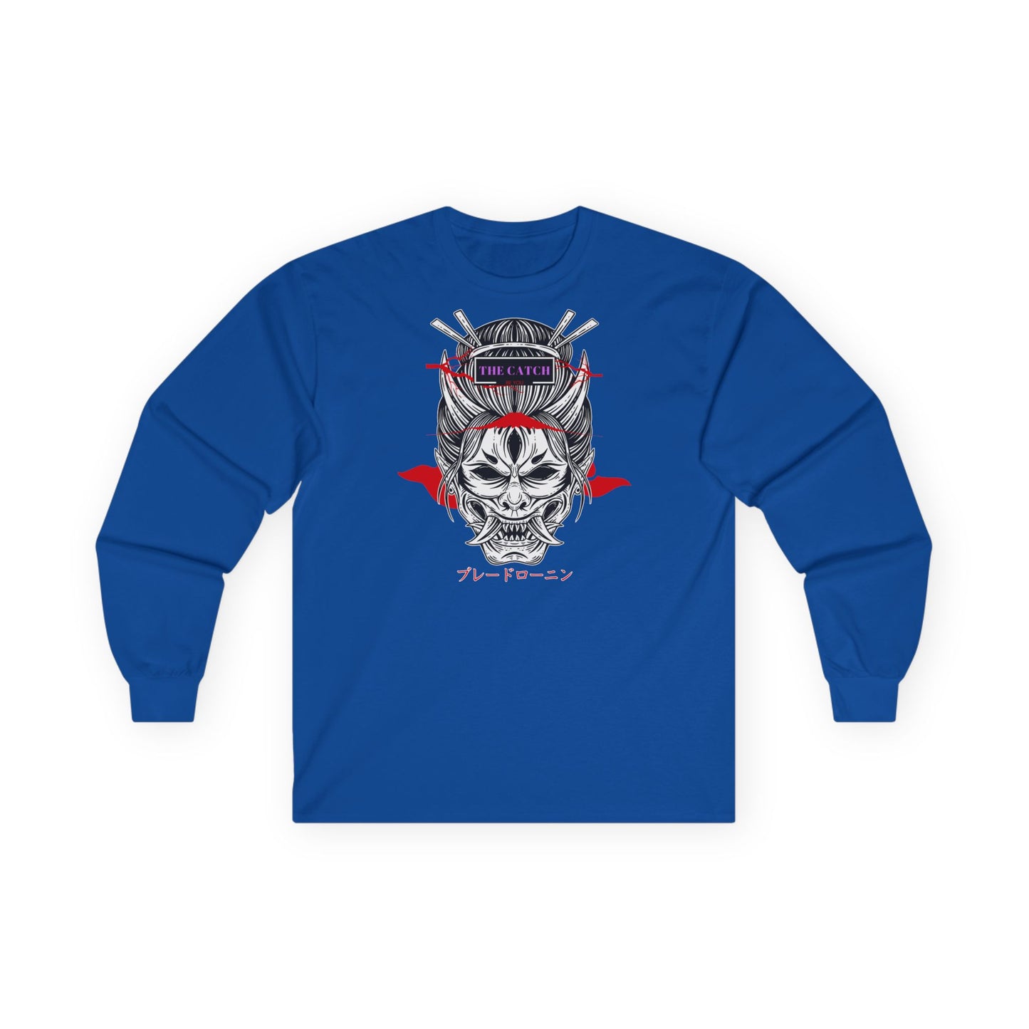 Samurai Skull Long Sleeve Tee - Cotton Shirt for Anime Lovers - THE CATCH