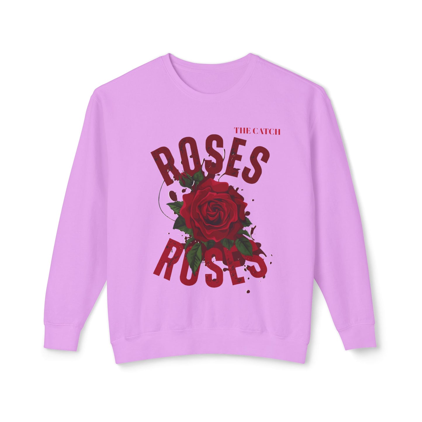 Lightweight Crewneck Sweatshirt - Roses Design