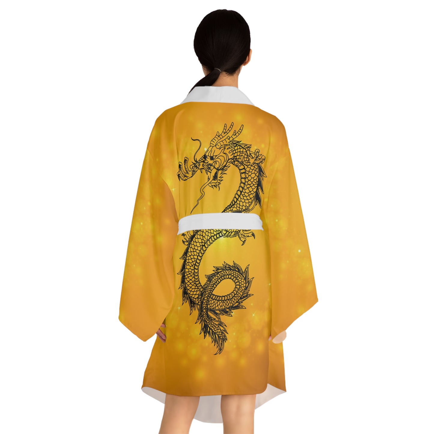 Radiant Dragon Long Sleeve Kimono Robe, Bright Lounge Wear, Festive Gift for Celebrations, Cozy Relaxation Wear, Unique Homewear - THE CATCH