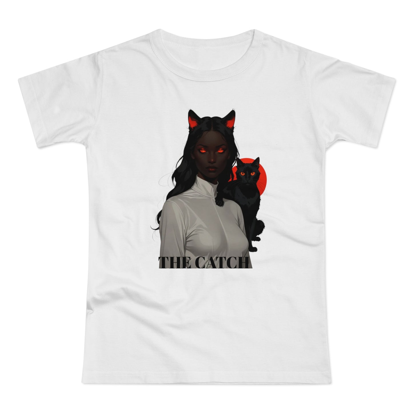 The Catch Women's T-Shirt - Stylish Cat-Themed Graphic Tee for Cat Lovers - THE CATCH