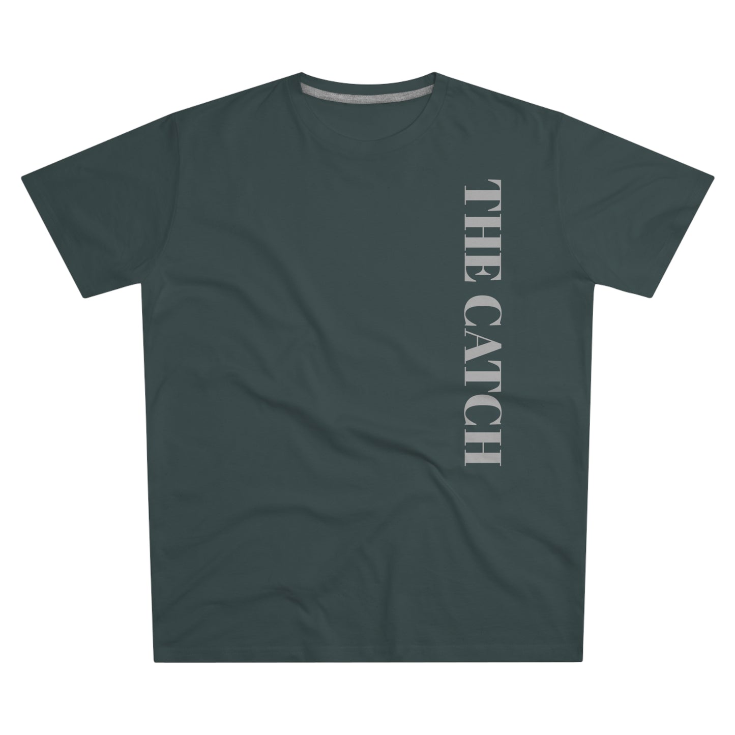 Urban Fashion Men's Modern-fit Tee - 'THE CATCH' Graphic Shirt for Trendsetters - THE CATCH