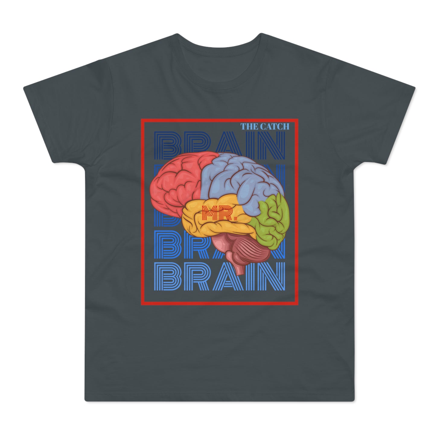 Colorful Brain Graphic T-Shirt - Unique Menswear for Science Lovers