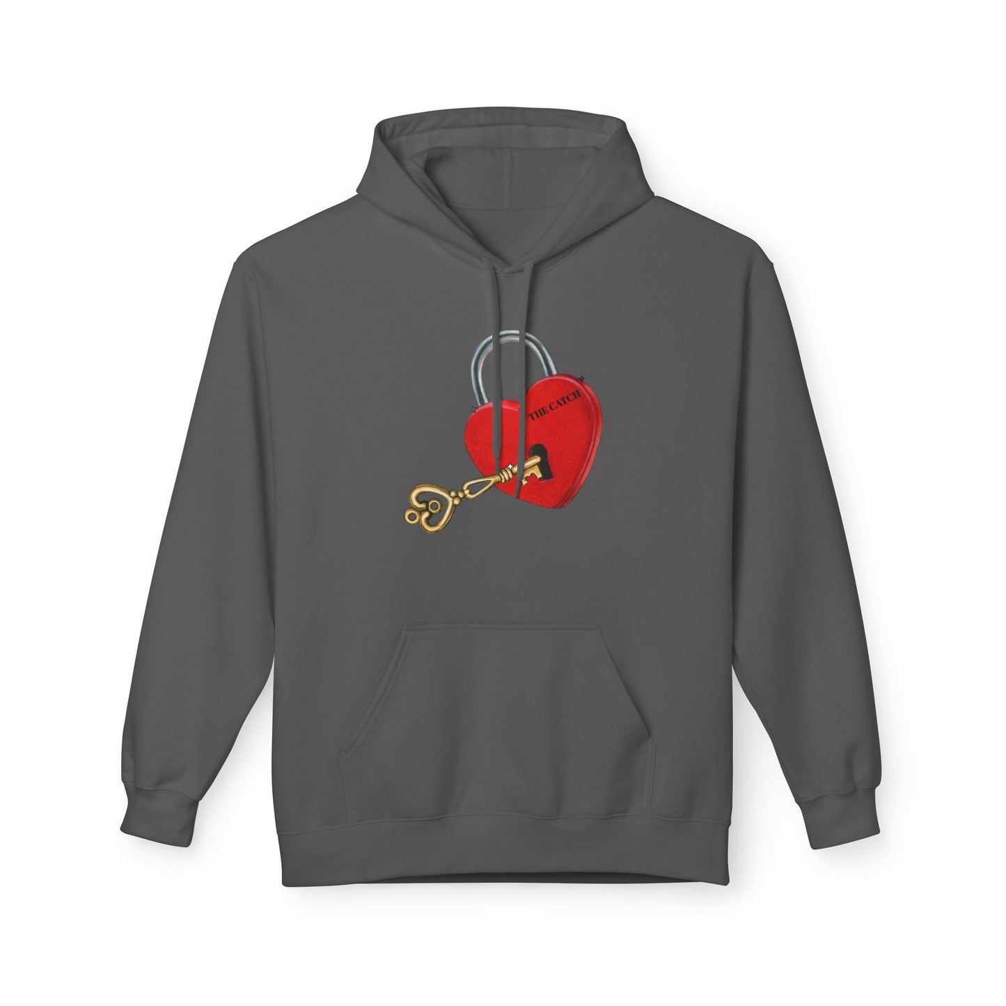 Heart Lock & Key Fleece Hoodie - Cozy Valentine’s Day Gift - THE CATCH