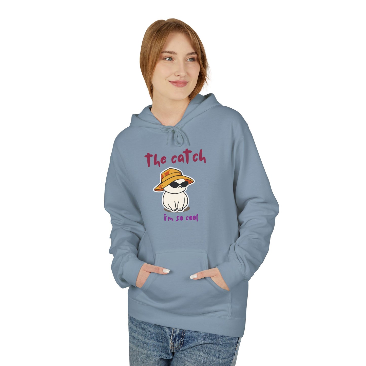 Cool Cat Fleece Hoodie - The Catch Design