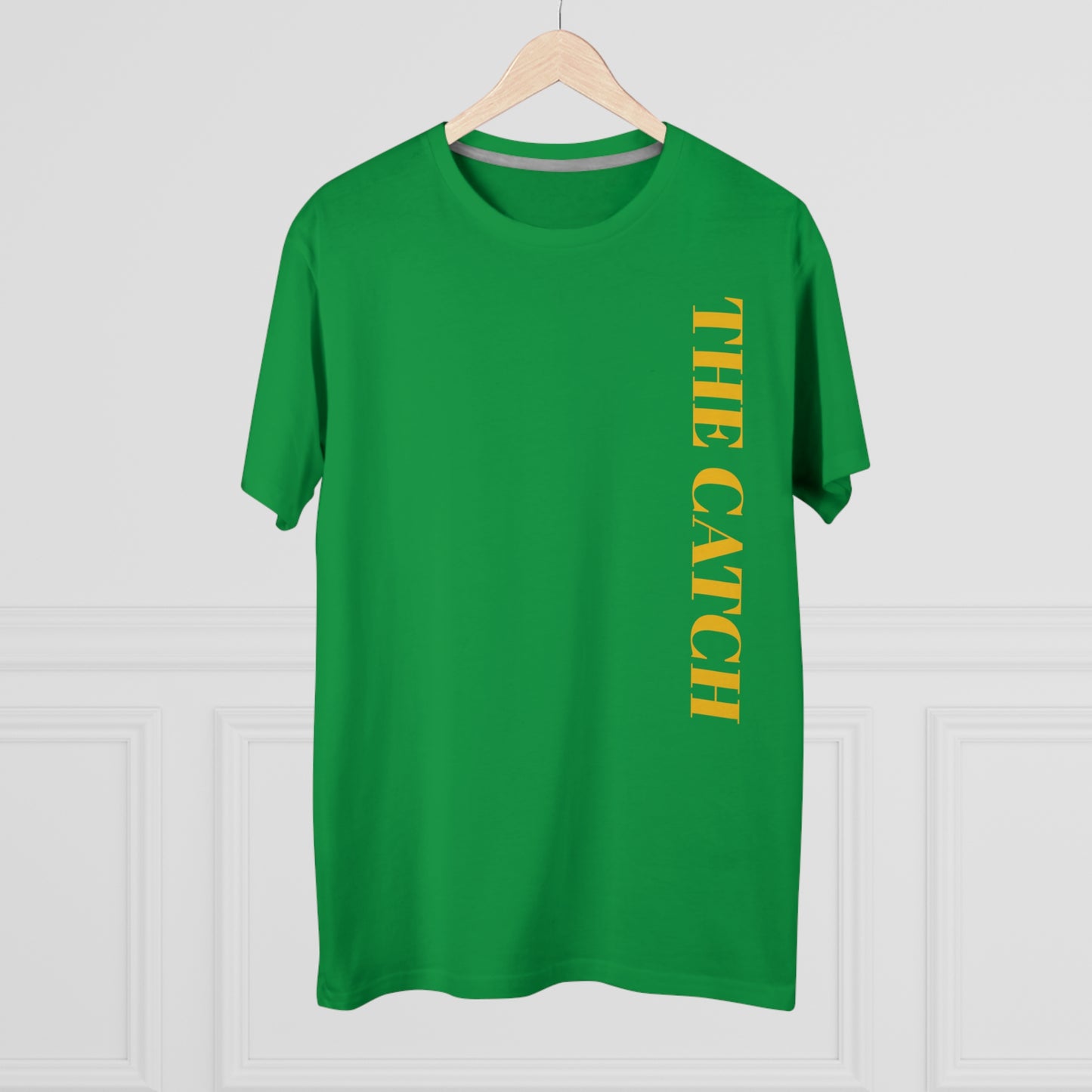 Trendy Men's Modern-fit Tee - 'The Catch' & 'Hello' Graphic Design