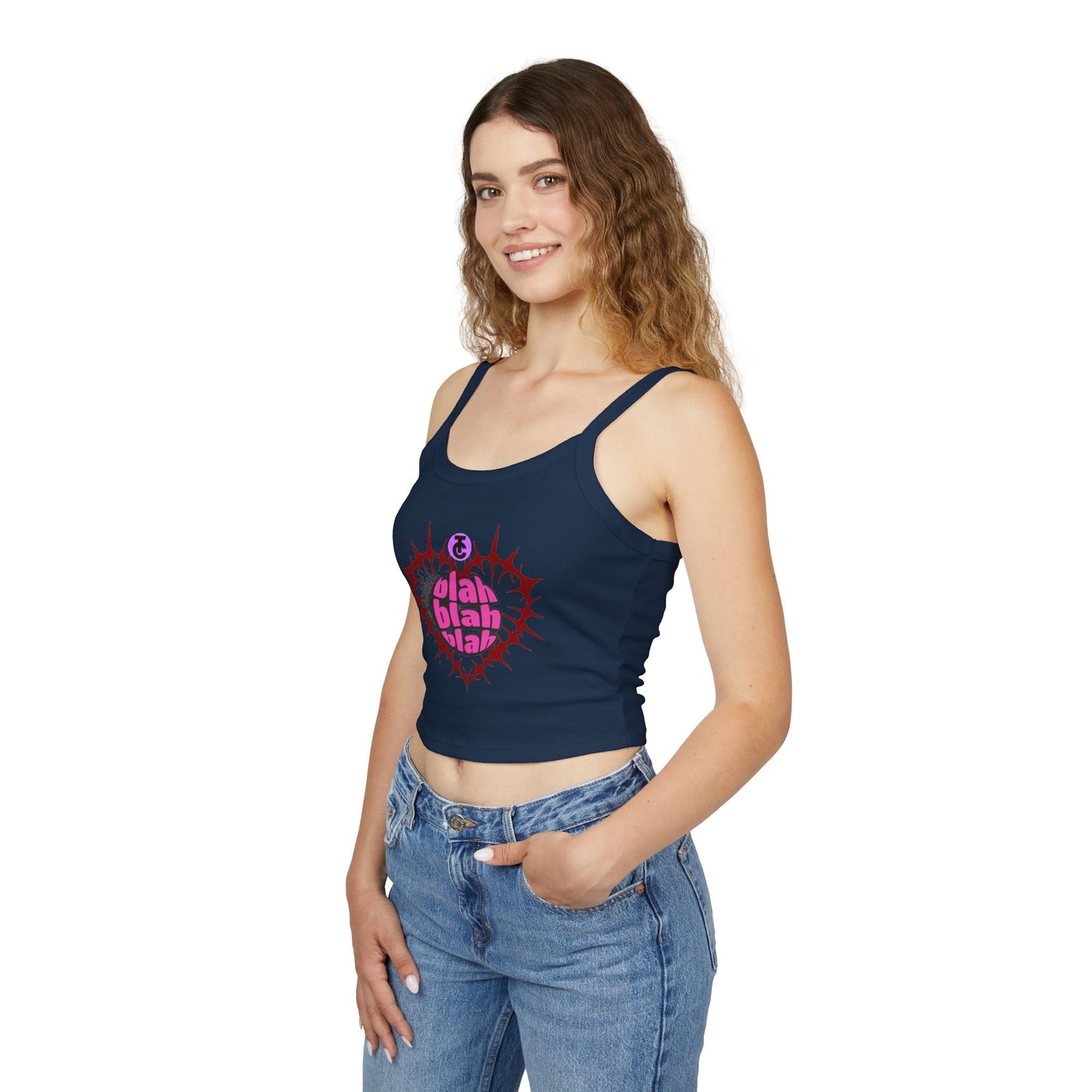 Bold Graphic Spaghetti Strap Tank Top, Summer Top, Festival Wear, Casual Chic, Heart Design, Edgy Tank, Gift Idea