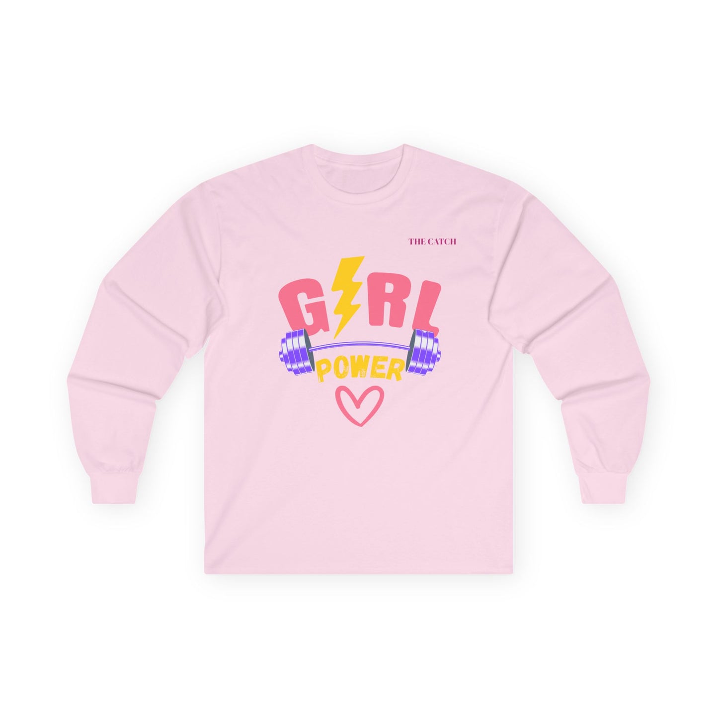 Girl Power Long Sleeve Tee - Women's Ultra Cotton Workout Shirt