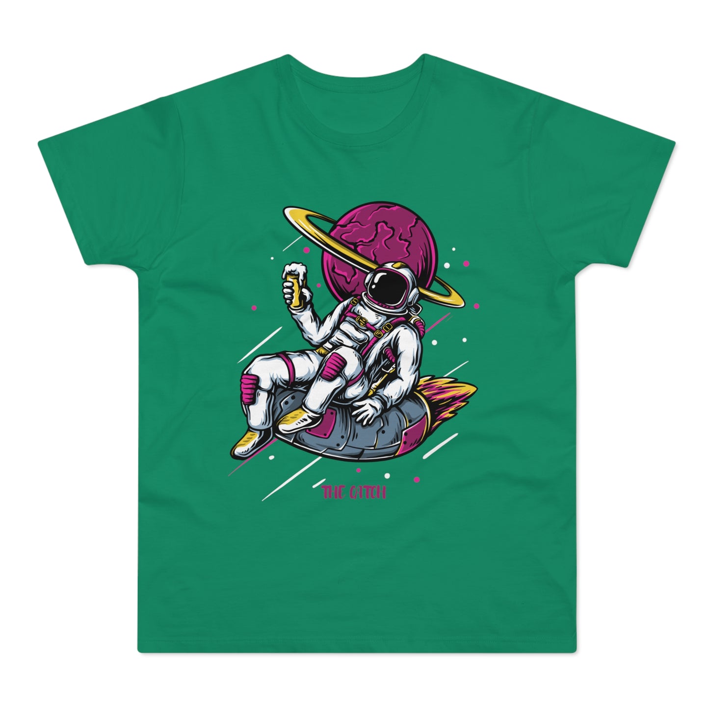 Cosmic Adventure Men's T-Shirt - Retro Astronaut Design