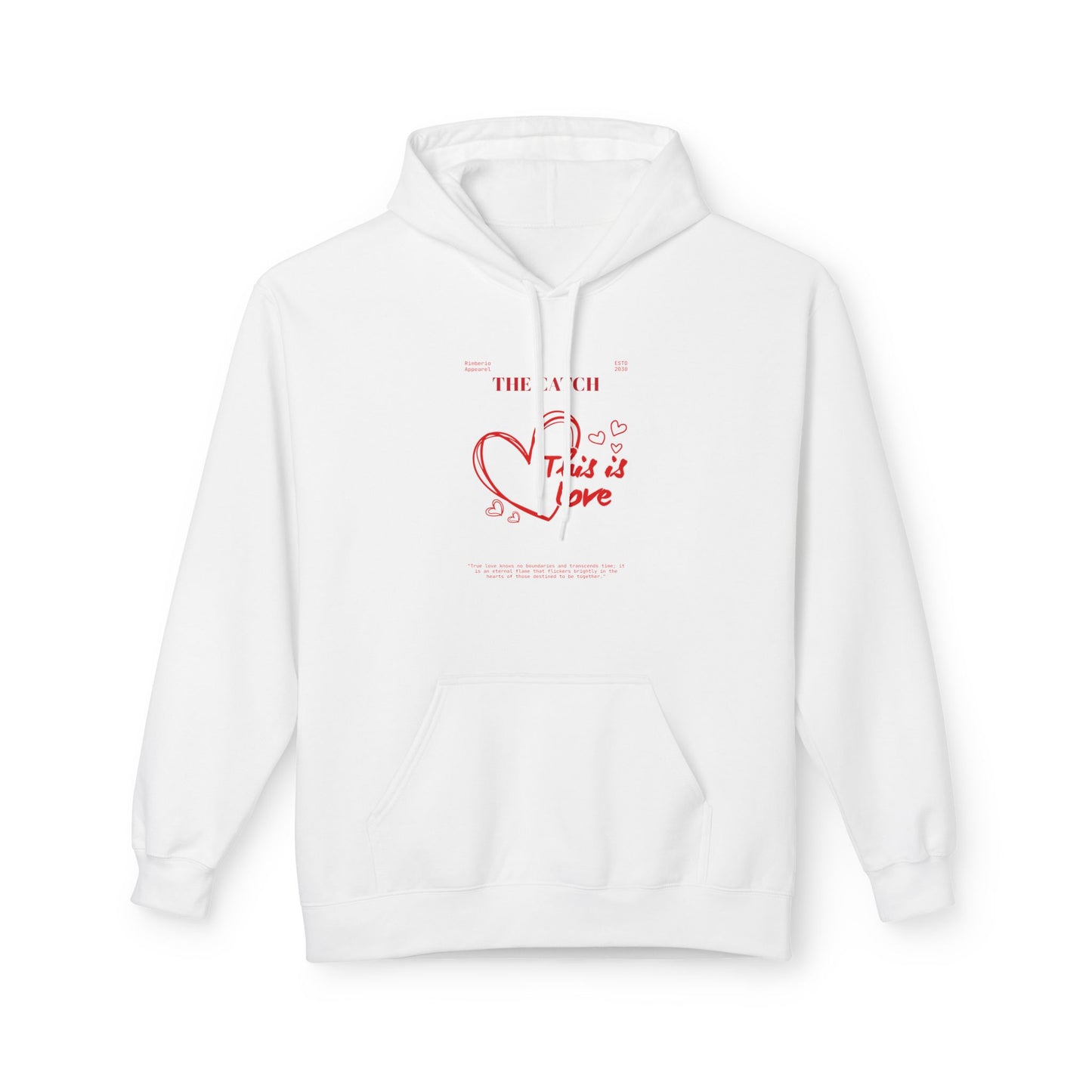 'This is Love' Fleece Hoodie - Perfect for Valentine's Day & Cozy Days