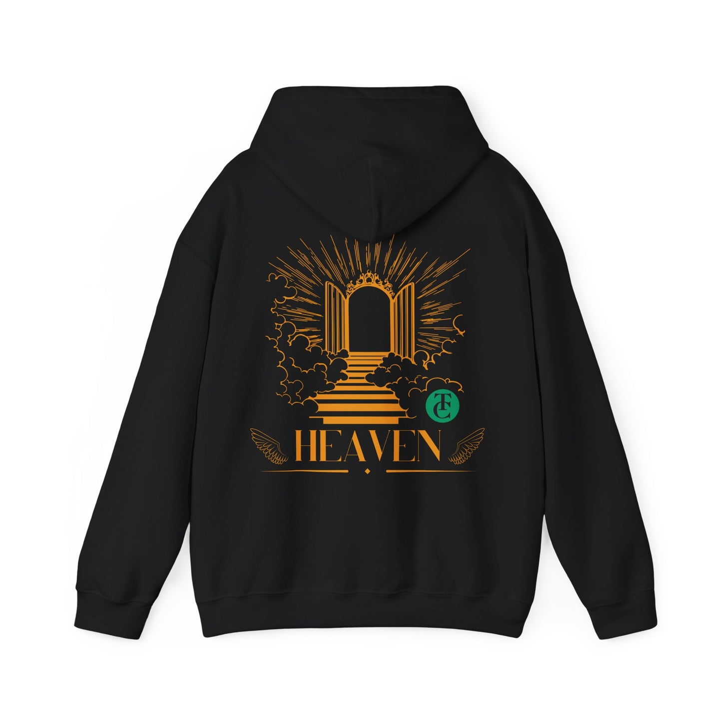 Heavenly Black Hoodie, Cozy Sweatshirt for All Seasons, Gift for Friends, Comfortable Layering, Casual Streetwear - THE CATCH