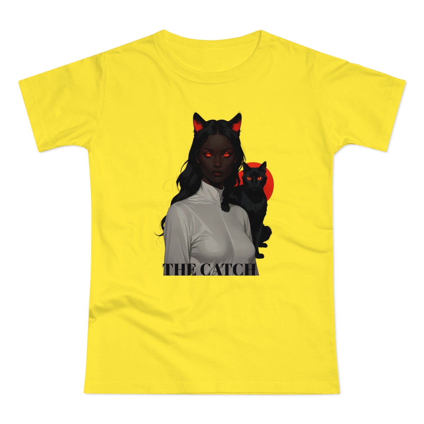 The Catch Women's T-Shirt - Stylish Cat-Themed Graphic Tee for Cat Lovers - THE CATCH