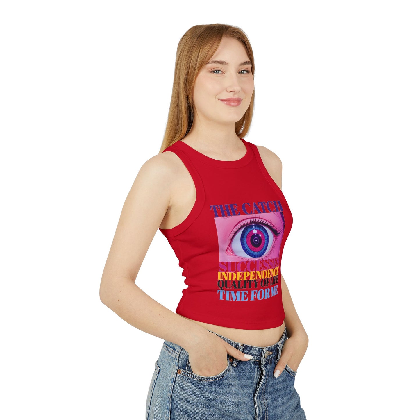 Women's Micro Rib Racer Tank Top - THE CATCH