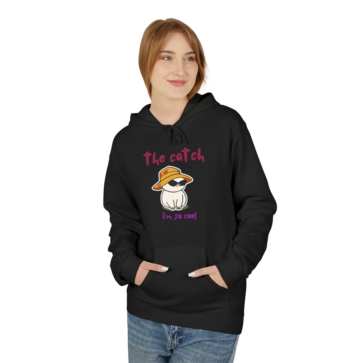 Cool Cat Fleece Hoodie - The Catch Design
