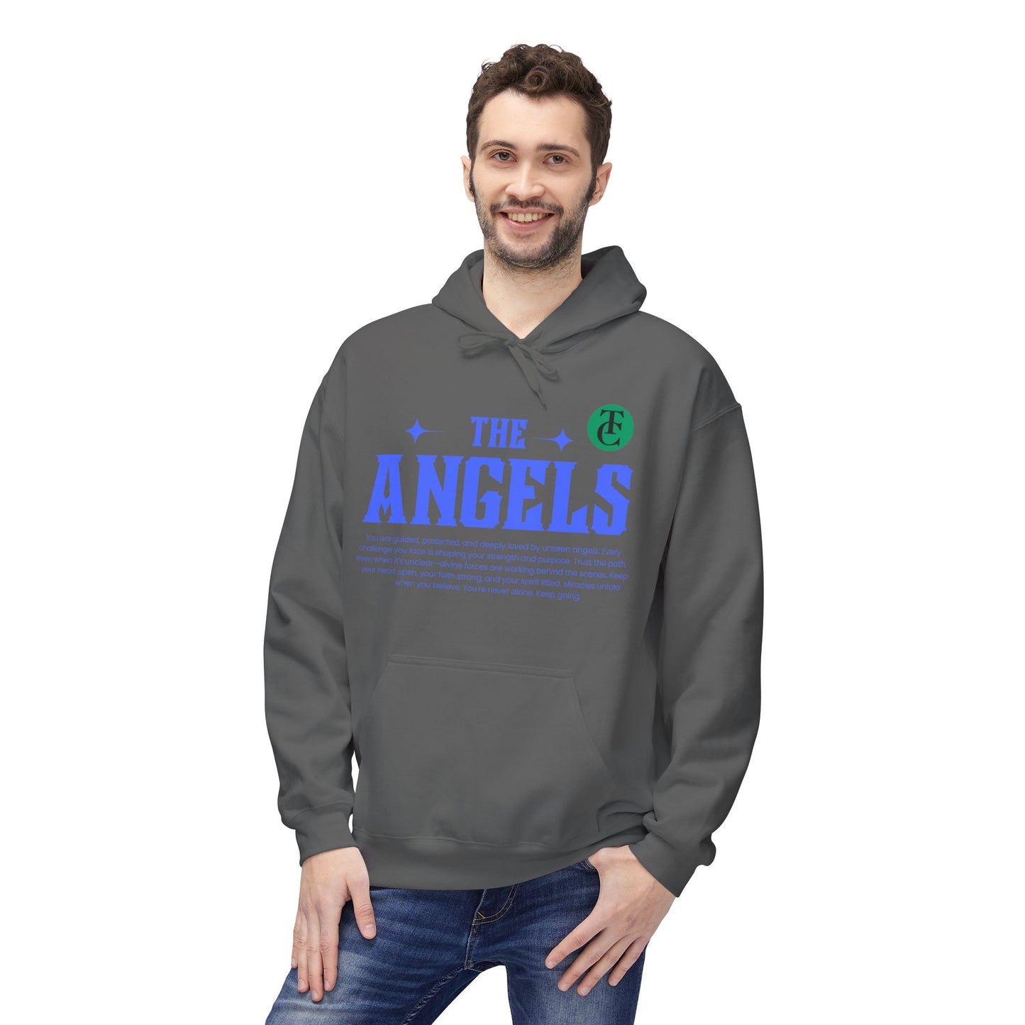 Angels Graphic Hoodie -Midweight Softstyle Fleece for Casual Comfort