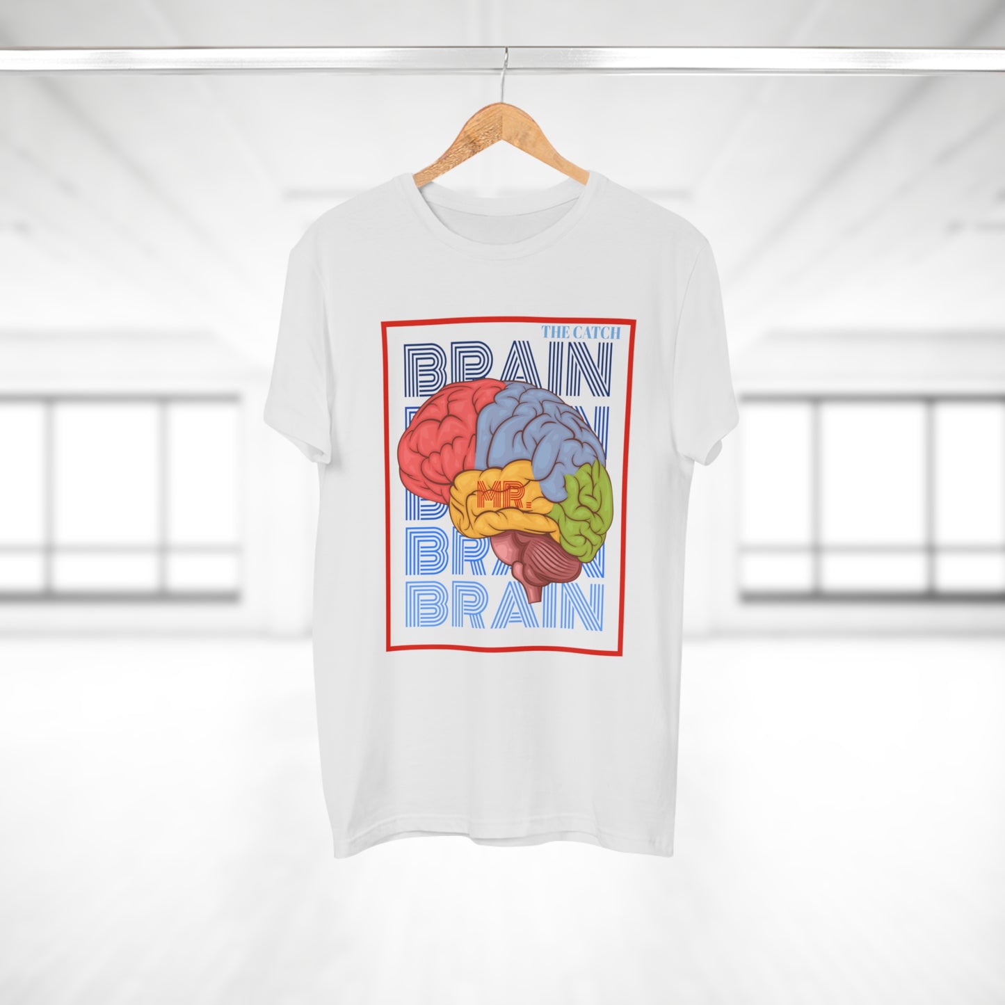 Colorful Brain Graphic T-Shirt - Unique Menswear for Science Lovers