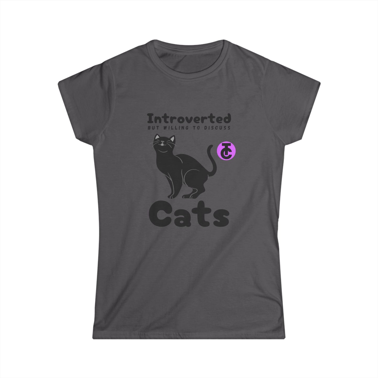 Introverted Cat Women's Tee - Perfect for Cat Lovers, Pet Owners, Birthday Gift, Casual Wear, Comfortable Style - THE CATCH
